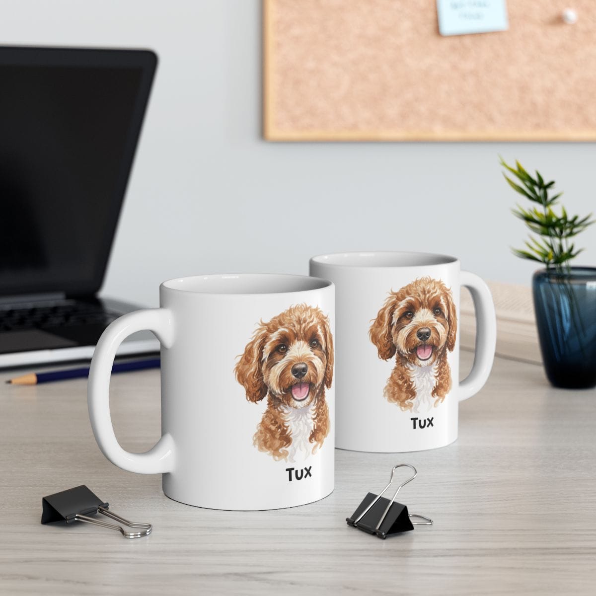 Personalized Watercolor Dog Portrait Mug in by AnywherePOD
