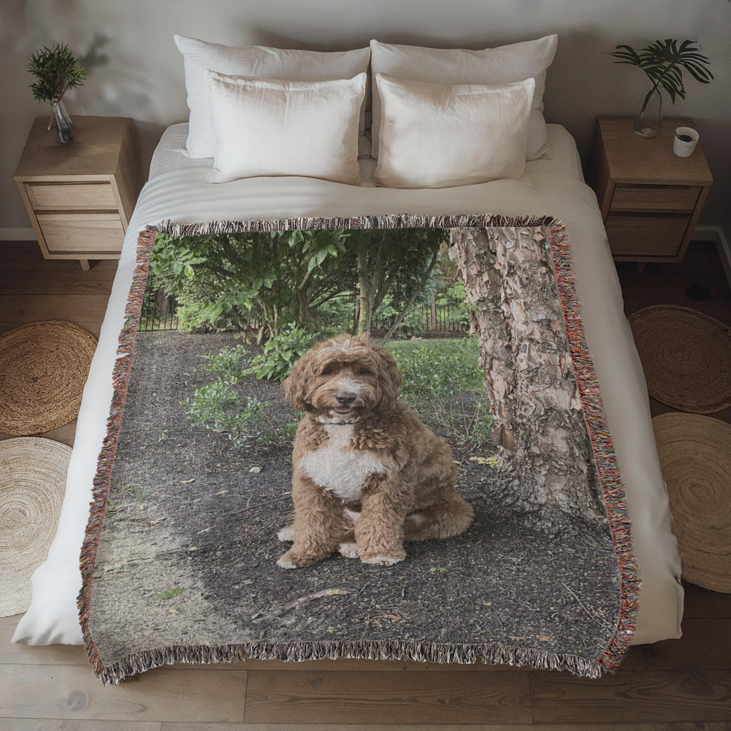 Pet Photo Heirloom Woven Blanket in by AnywherePOD
