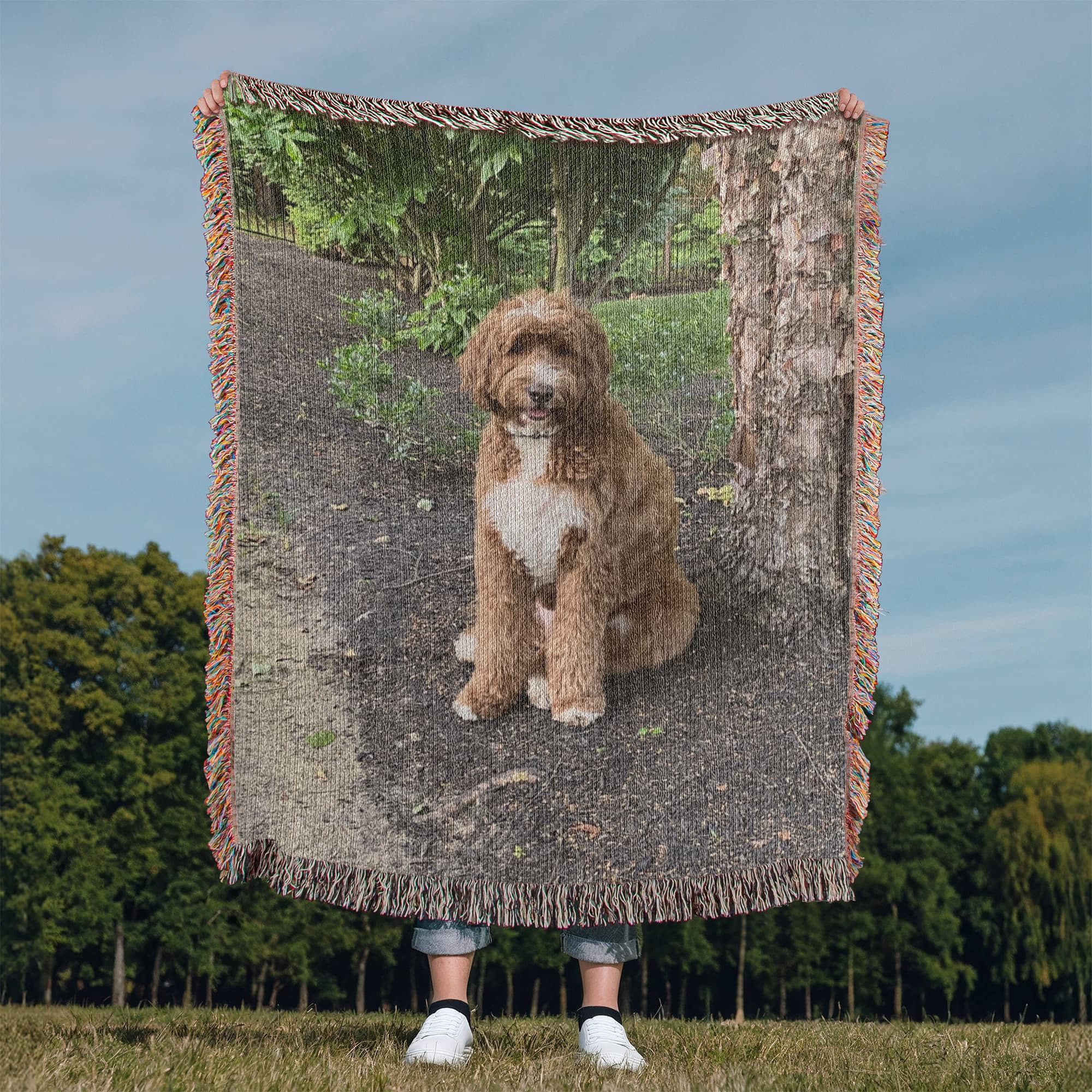 Pet Photo Heirloom Woven Blanket in by AnywherePOD