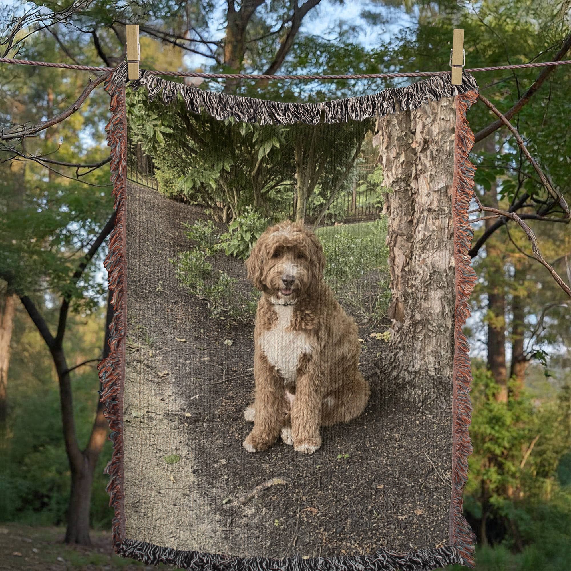 Pet Photo Heirloom Woven Blanket in by Puppy Jo