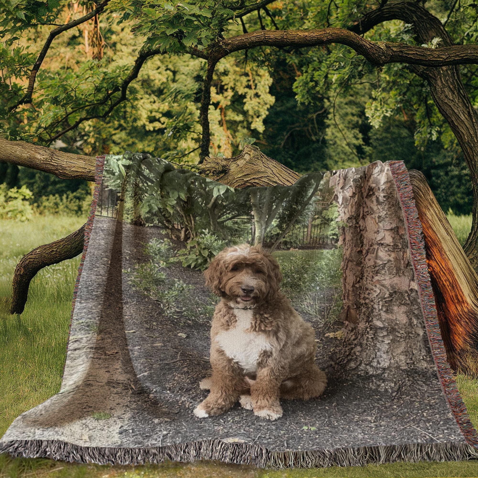 Pet Photo Heirloom Woven Blanket in by Puppy Jo