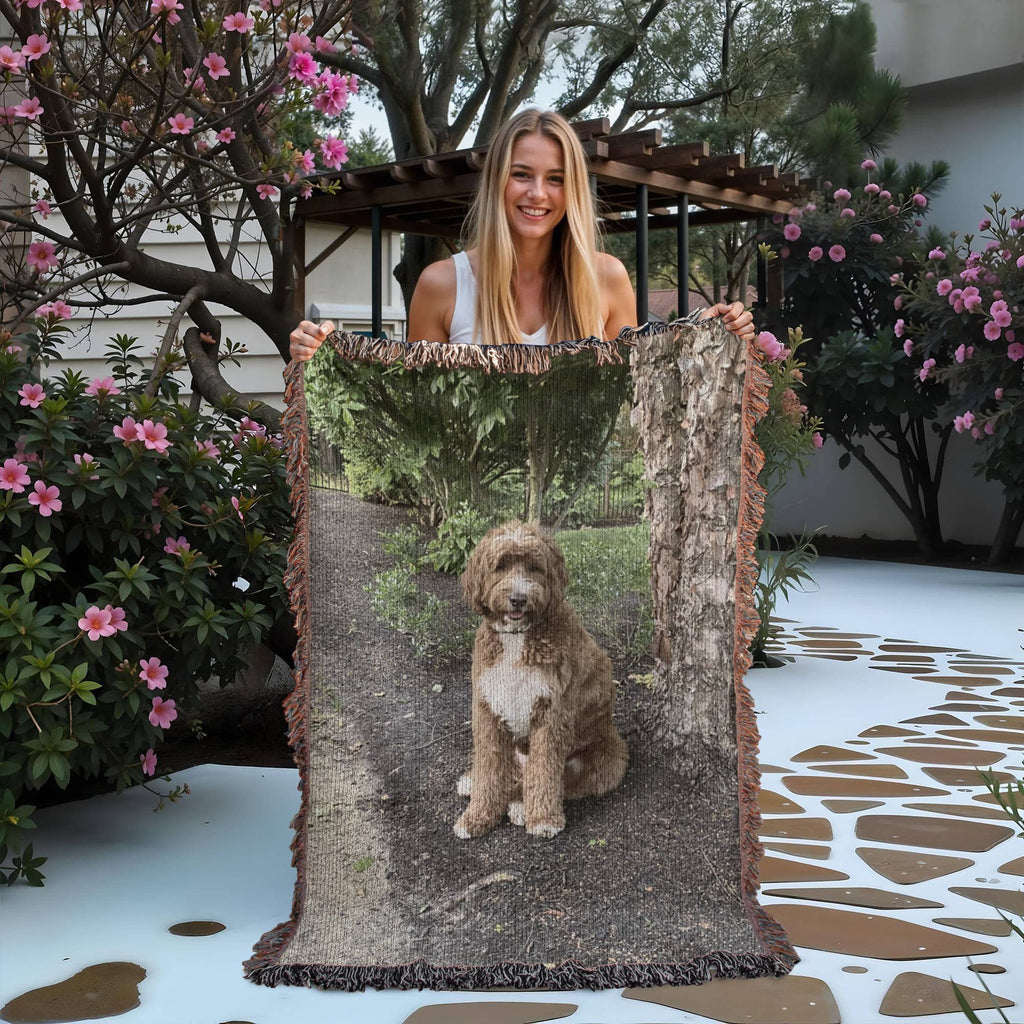 Pet Photo Heirloom Woven Blanket in by Puppy Jo
