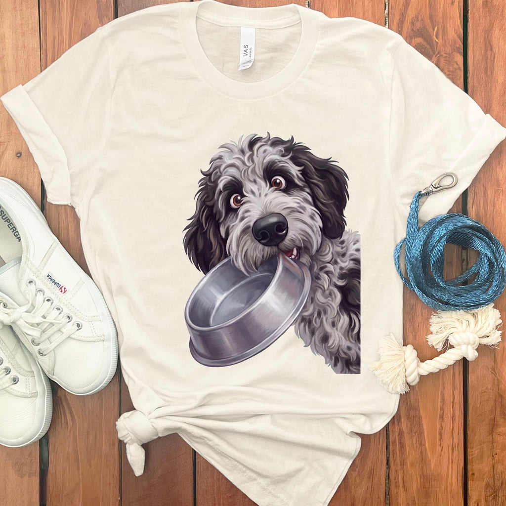 Phantom Goldendoodle Bowl T-Shirt in Natural / S by Puppy Jo
