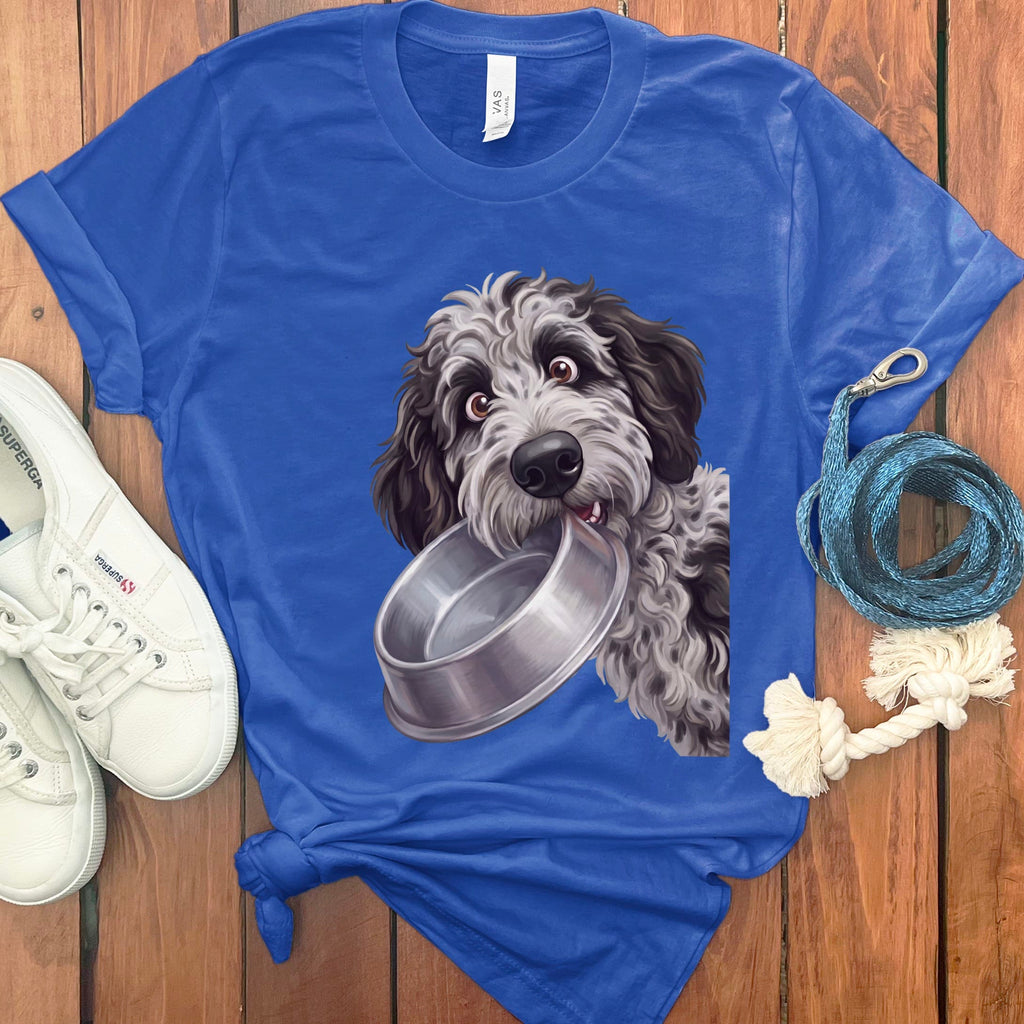 Phantom Goldendoodle Bowl T-Shirt in True Royal / S by Puppy Jo