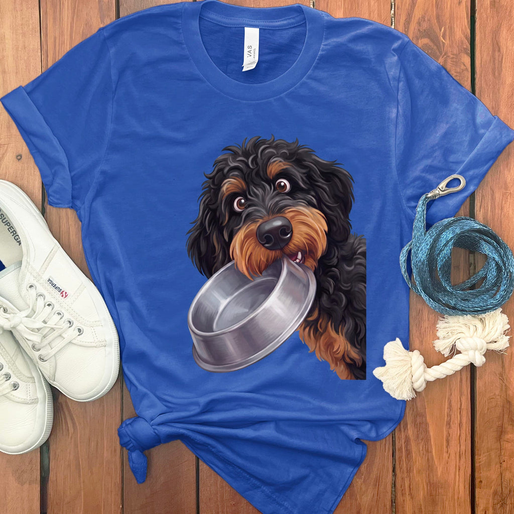 Phantom Goldendoodle Bowl T-Shirt in True Royal / S by Puppy Jo