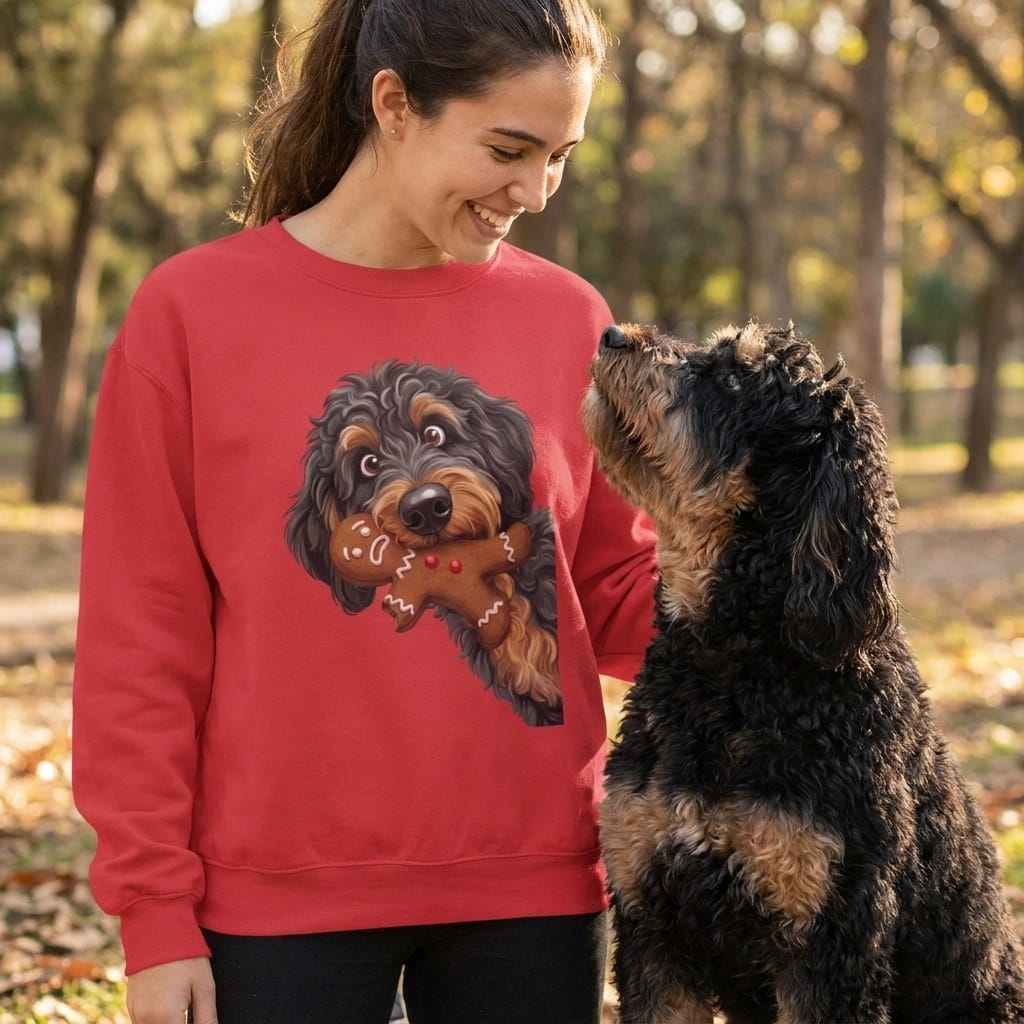 Phantom Goldendoodle Cookie Thief Sweatshirt in by Puppy Jo