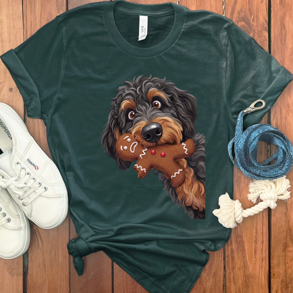 Phantom Goldendoodle Cookie Thief T-Shirt in Forest / S by Puppy Jo
