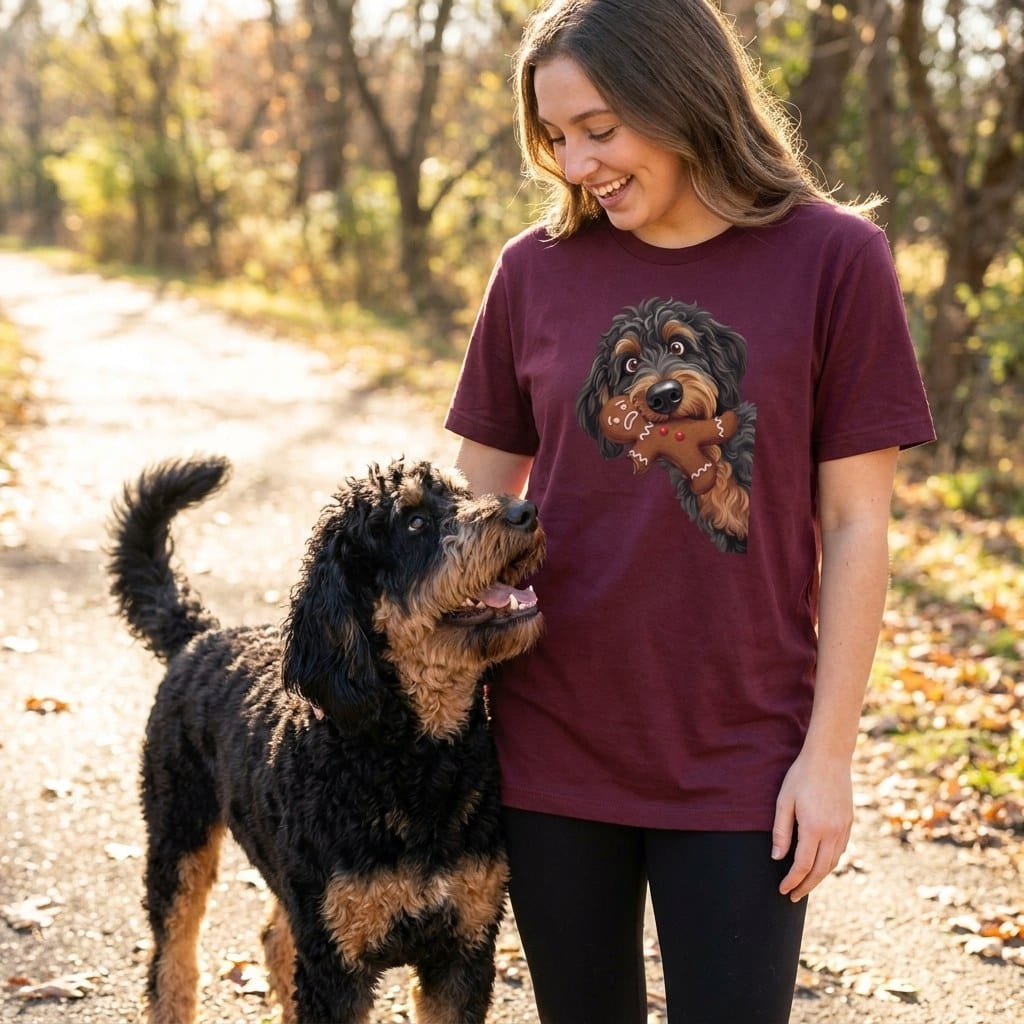 Phantom Goldendoodle Cookie Thief T-Shirt in by Puppy Jo