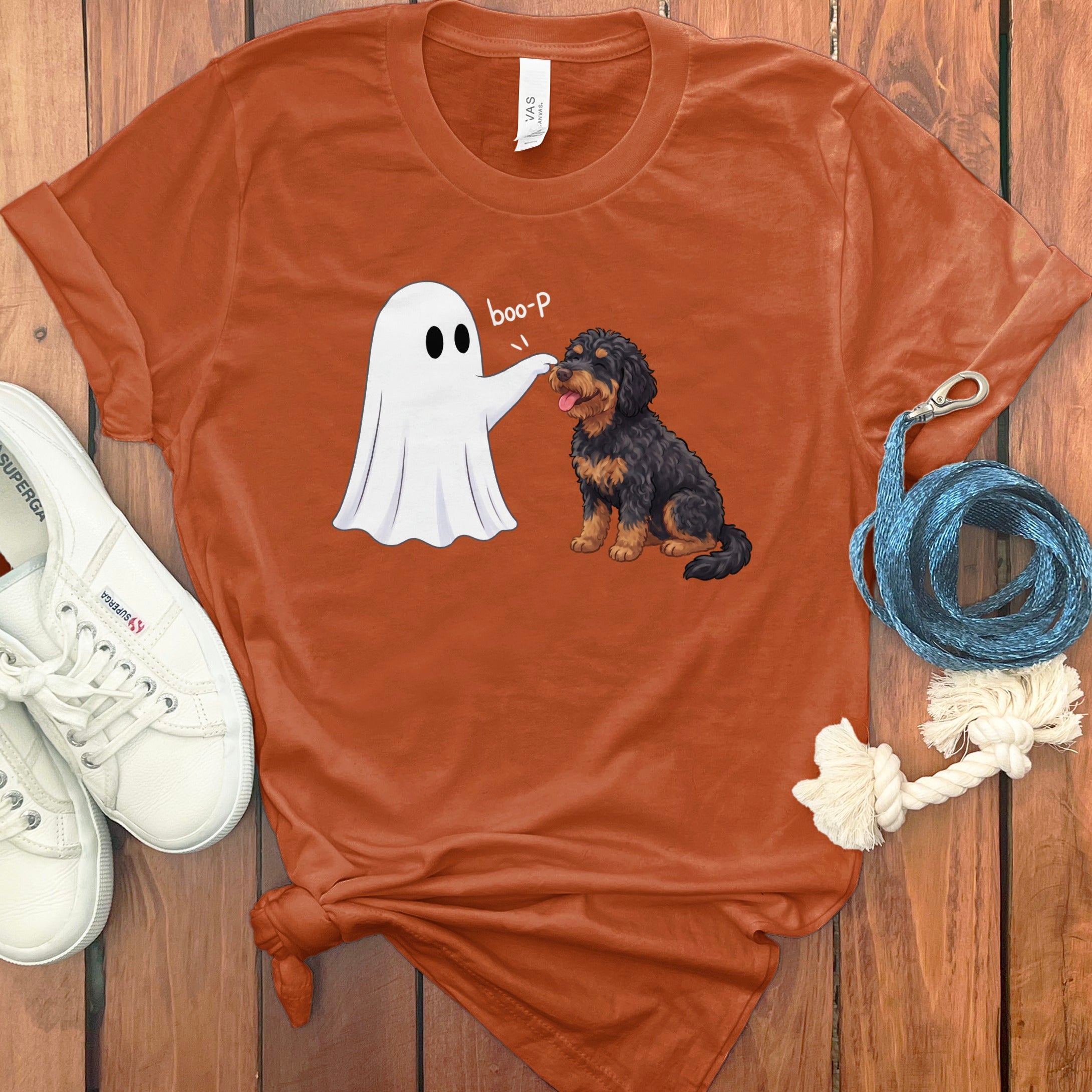 Phantom Goldendoodle Ghost Boop T-Shirt in Autumn / S by Puppy Jo