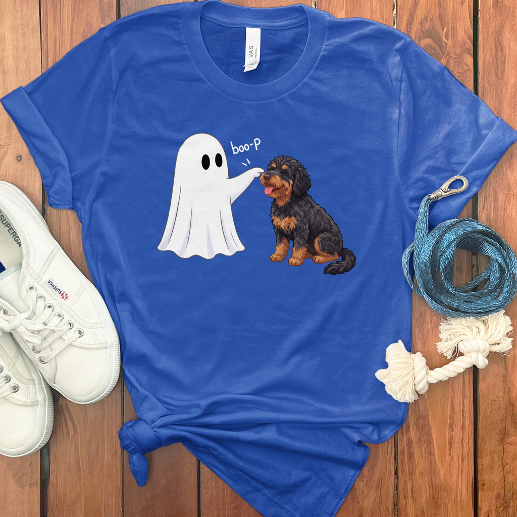 Phantom Goldendoodle Ghost Boop T-Shirt in True Royal / S by Puppy Jo