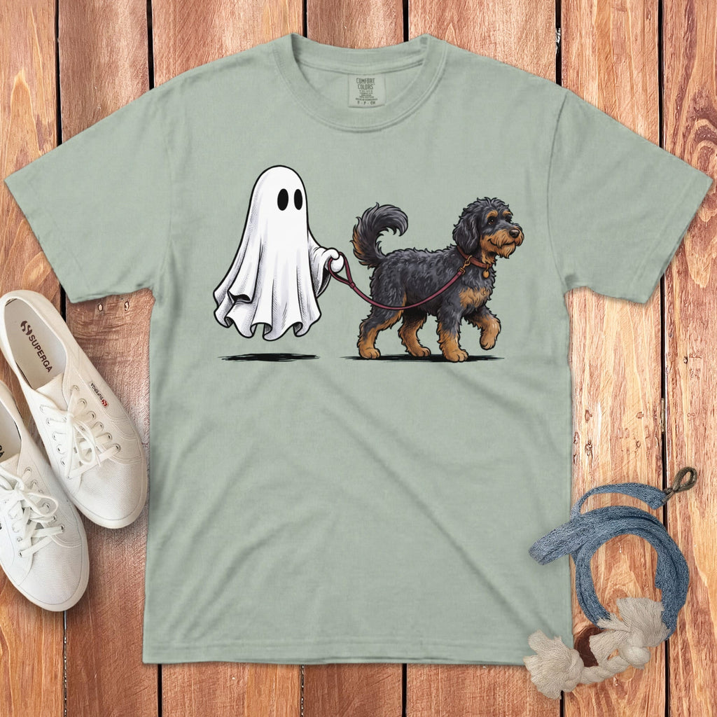 Phantom Goldendoodle Ghost Walk Signature T-Shirt in Bay / S by Puppy Jo