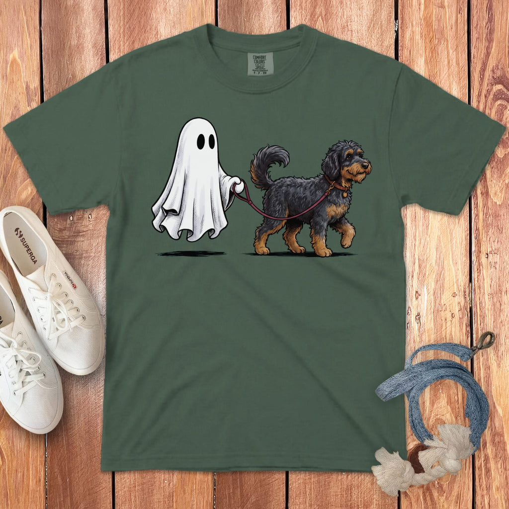 Phantom Goldendoodle Ghost Walk Signature T-Shirt in Blue Spruce / S by Puppy Jo