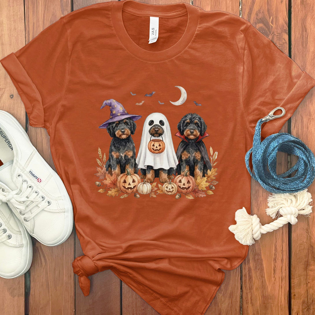 Phantom Goldendoodle Halloween Crew T-Shirt in Autumn / S by Puppy Jo