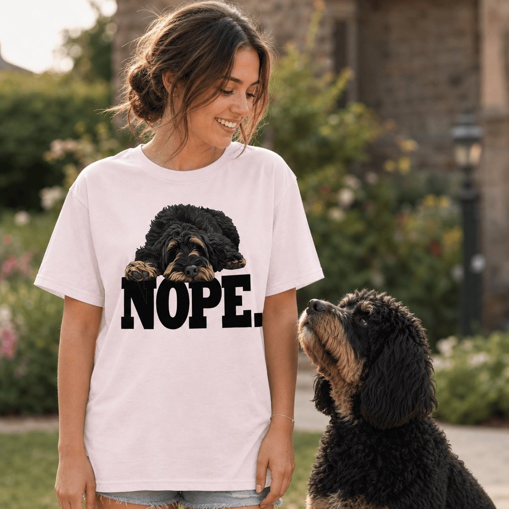 Phantom Goldendoodle Labradoodle Nope T-Shirt in by Puppy Jo