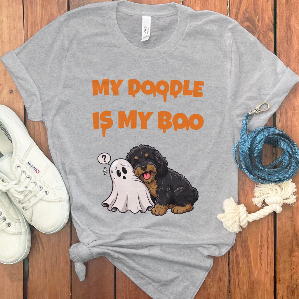 Phantom Goldendoodle My Boo T-Shirt in Athletic Heather / S by Puppy Jo