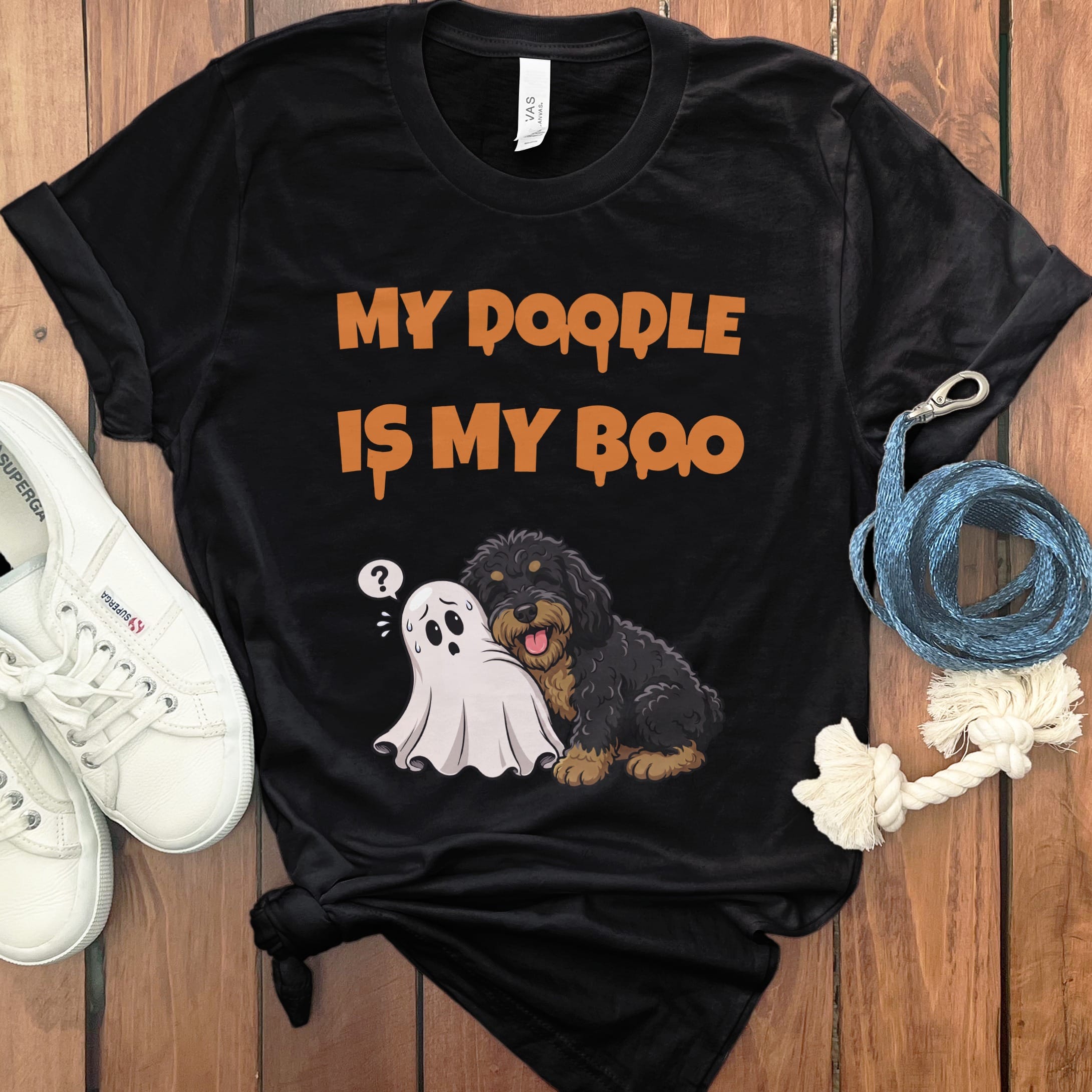 Phantom Goldendoodle My Boo T-Shirt in Black / S by Puppy Jo