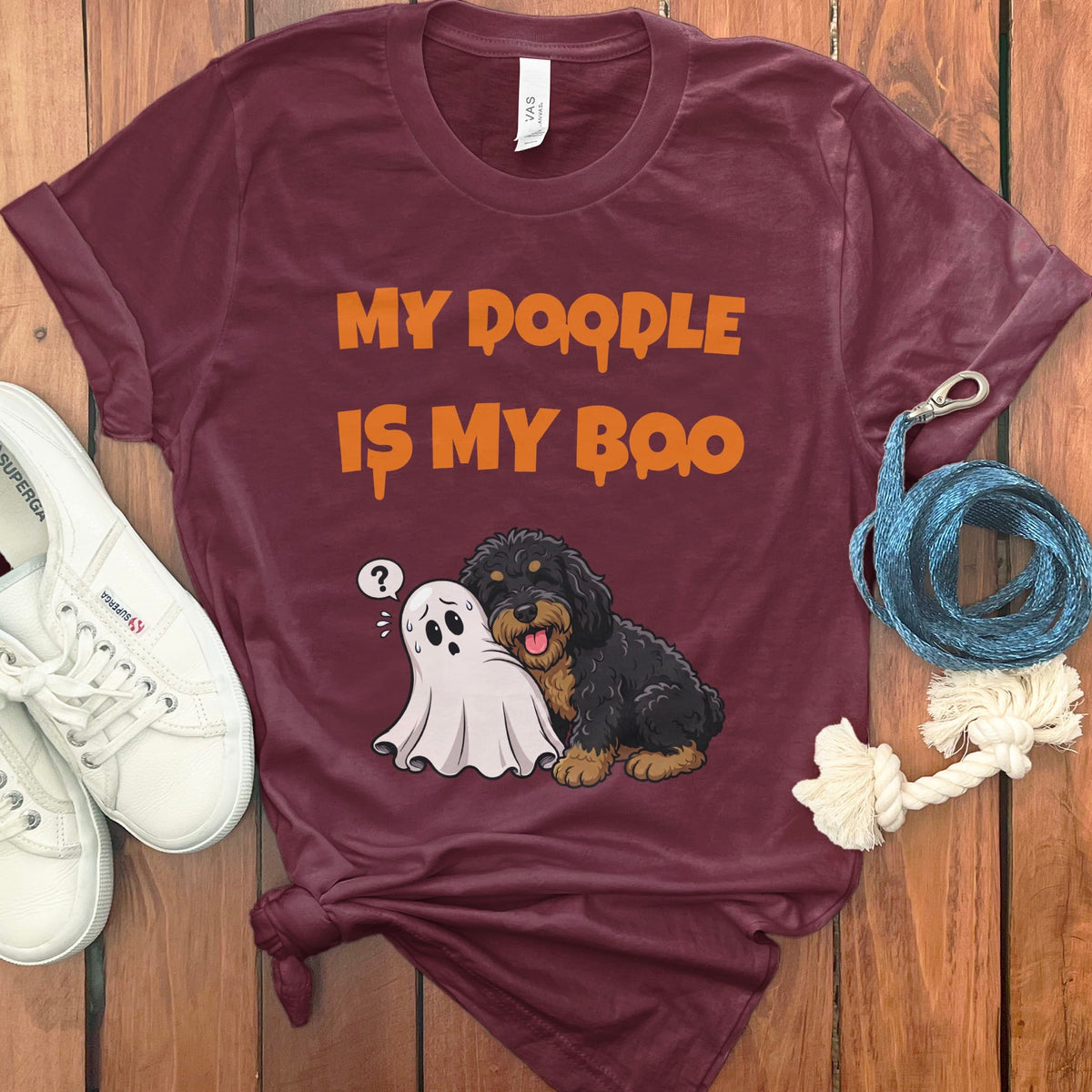 Phantom Goldendoodle My Boo T-Shirt in Maroon / S by Puppy Jo