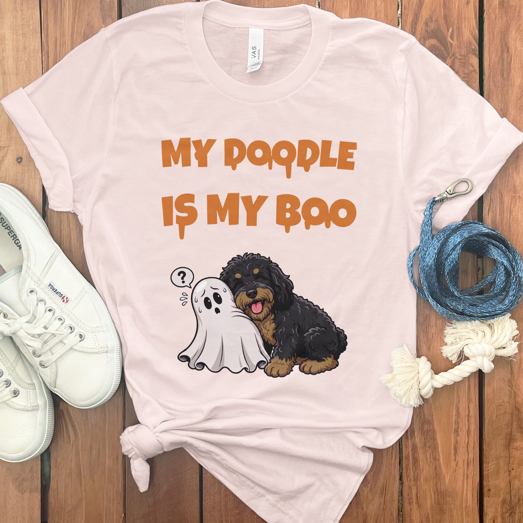 Phantom Goldendoodle My Boo T-Shirt in Soft Pink / S by Puppy Jo