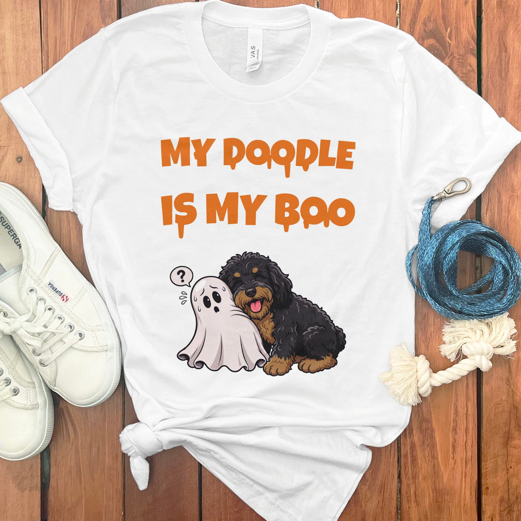 Phantom Goldendoodle My Boo T-Shirt in White / S by Puppy Jo