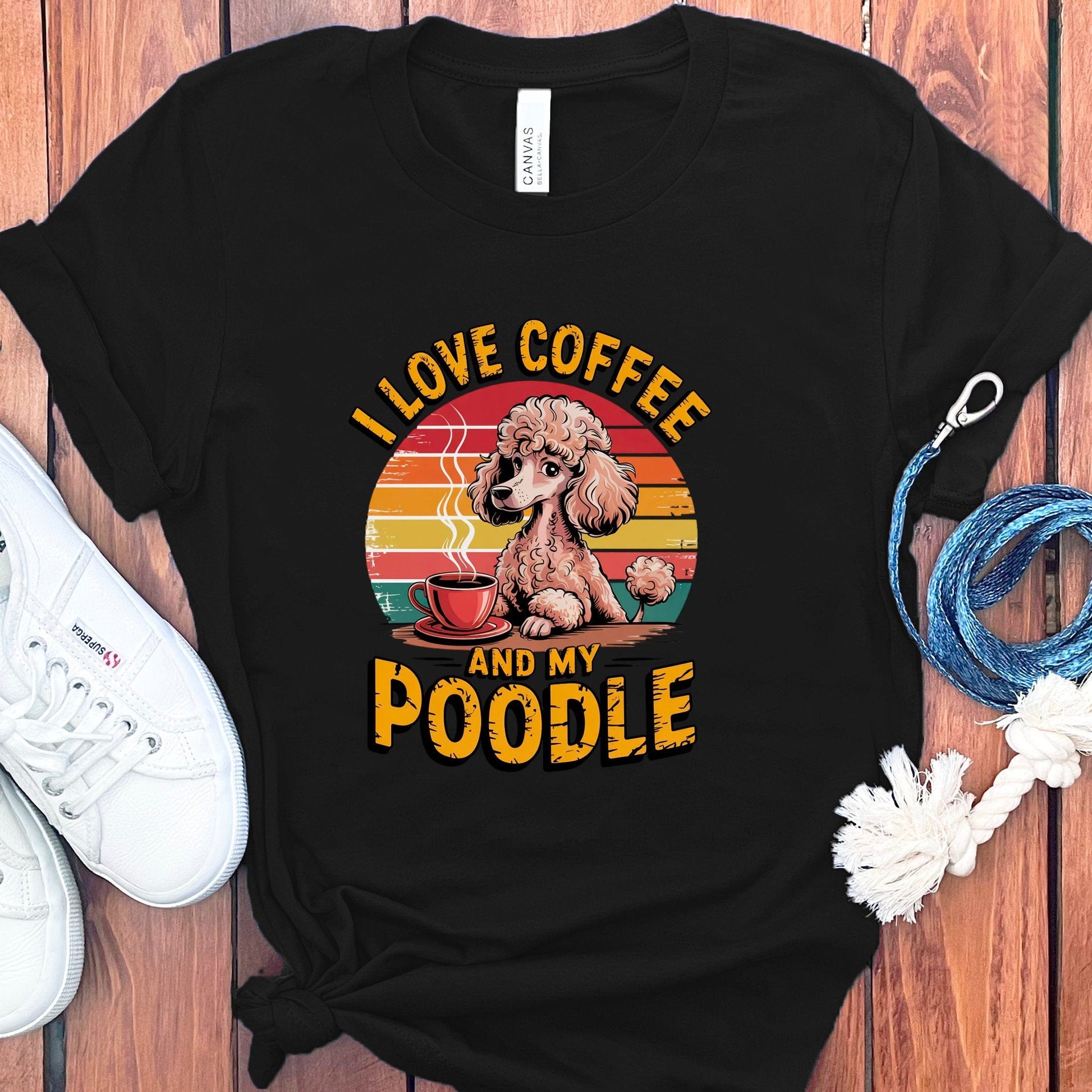 I Love Coffee and My Poodle Graphic Tee Shirt product