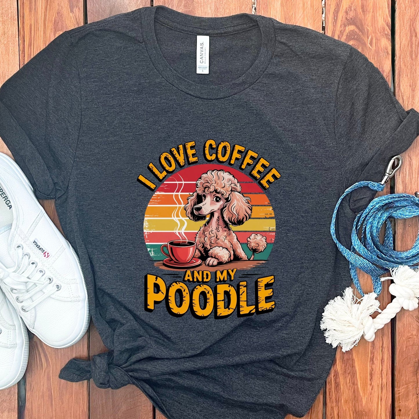 I Love Coffee and My Poodle Graphic Tee product type