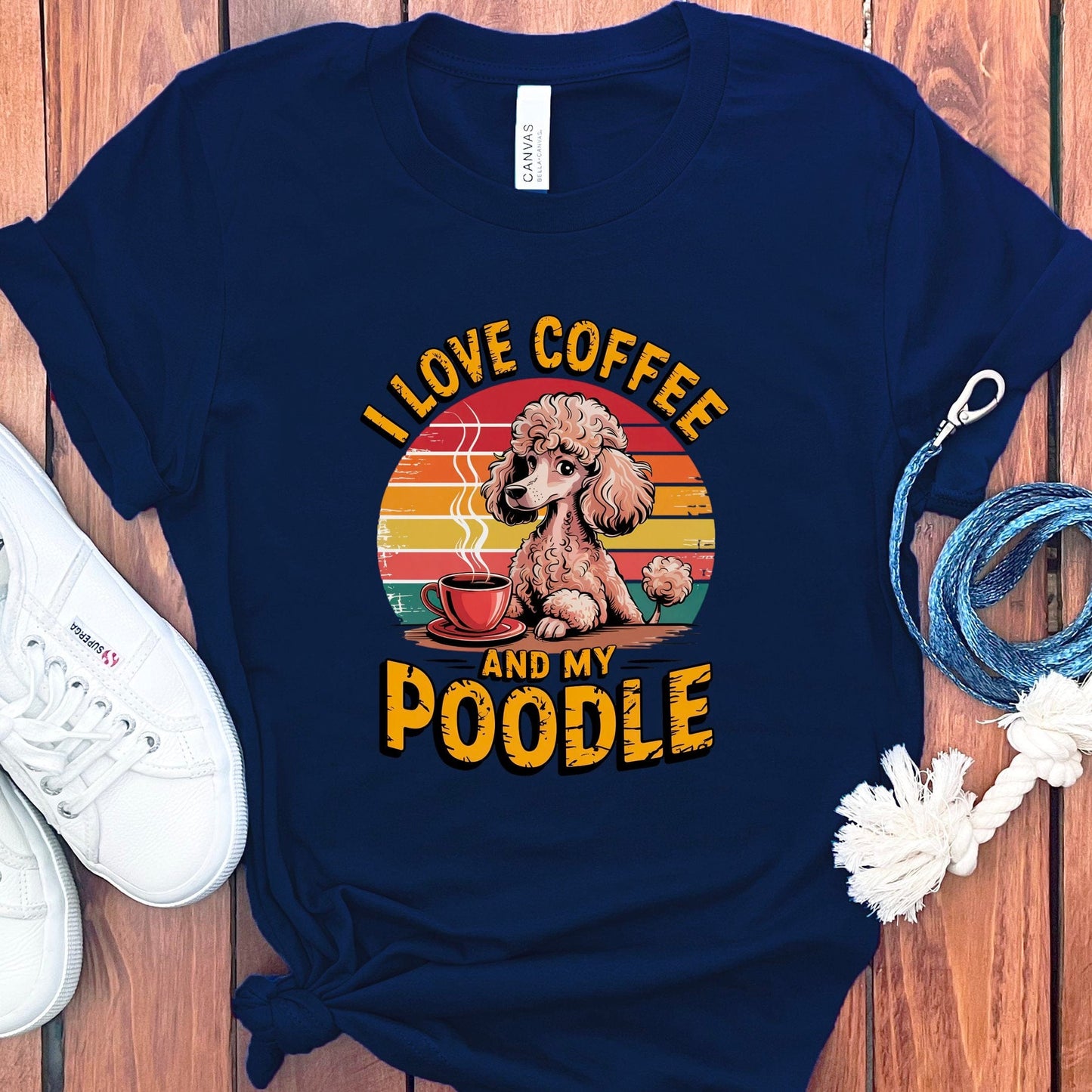 I Love Coffee and My Poodle Graphic T-shirt product