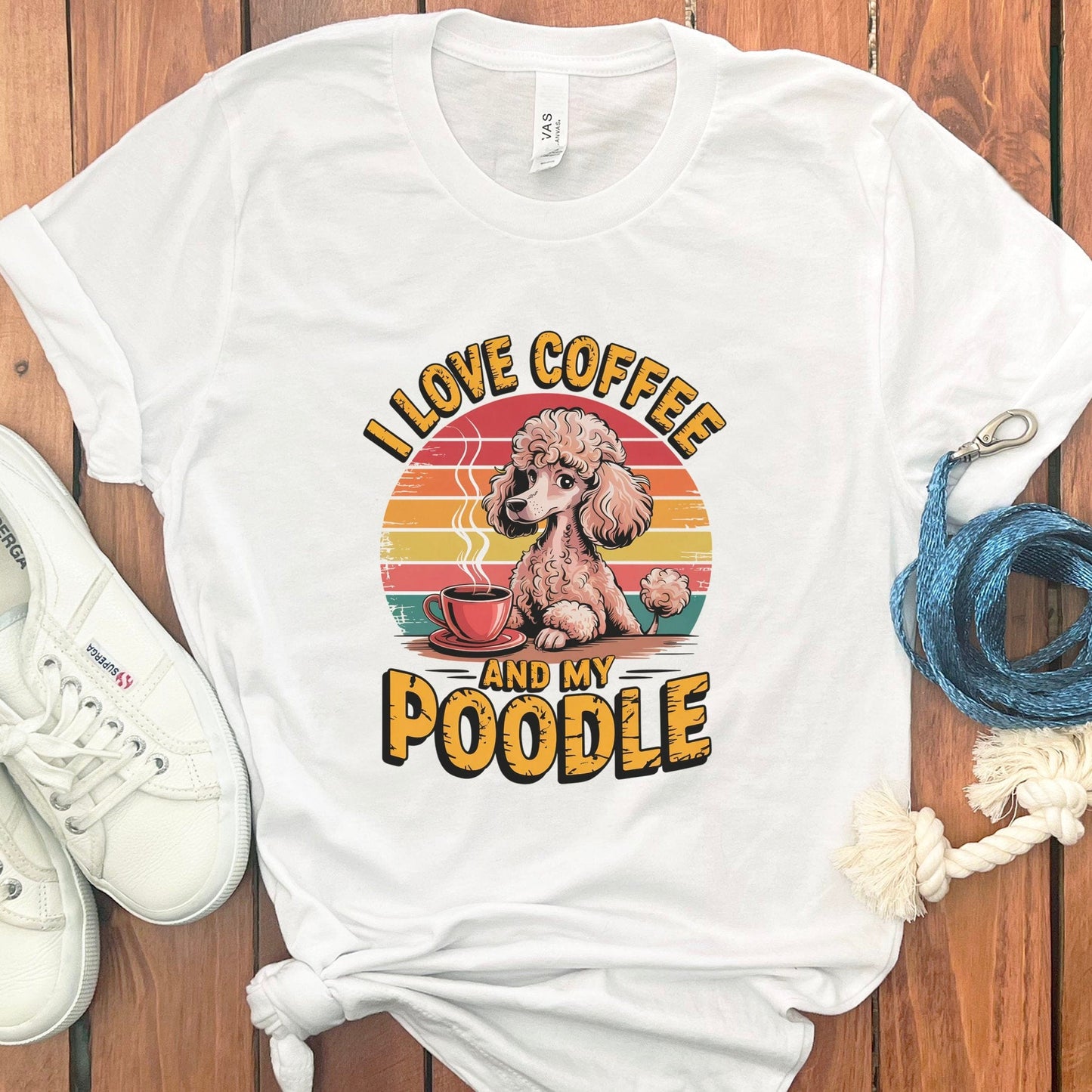 I Love Coffee and My Poodle Graphic Tee product type