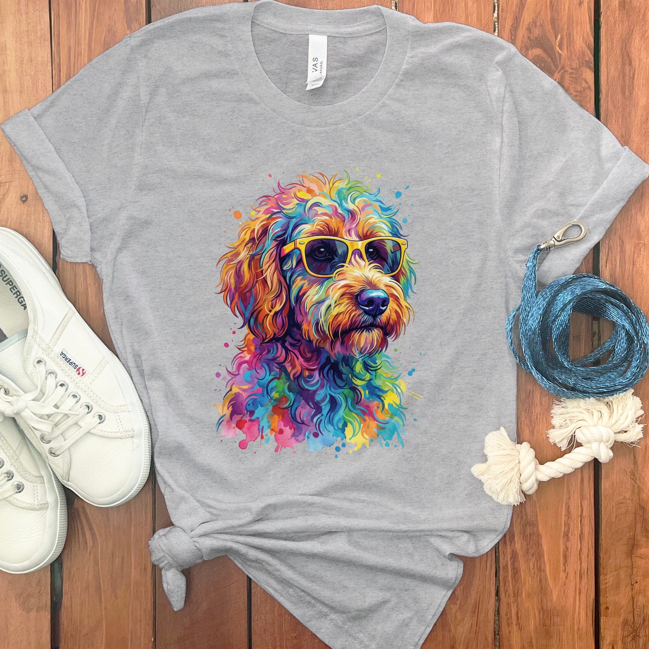Pop Doodle T-Shirt in Athletic Heather / S by Puppy Jo