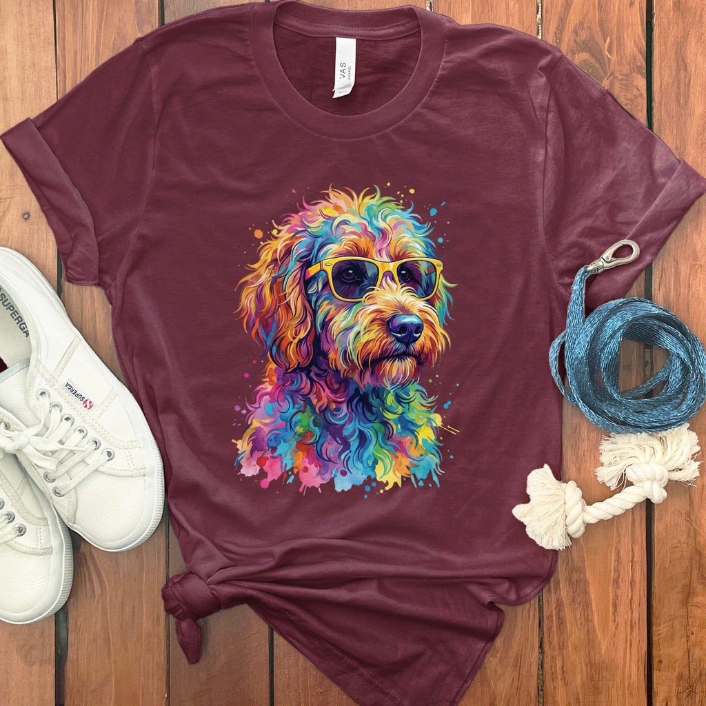 Pop Doodle T-Shirt in Maroon / S by Puppy Jo