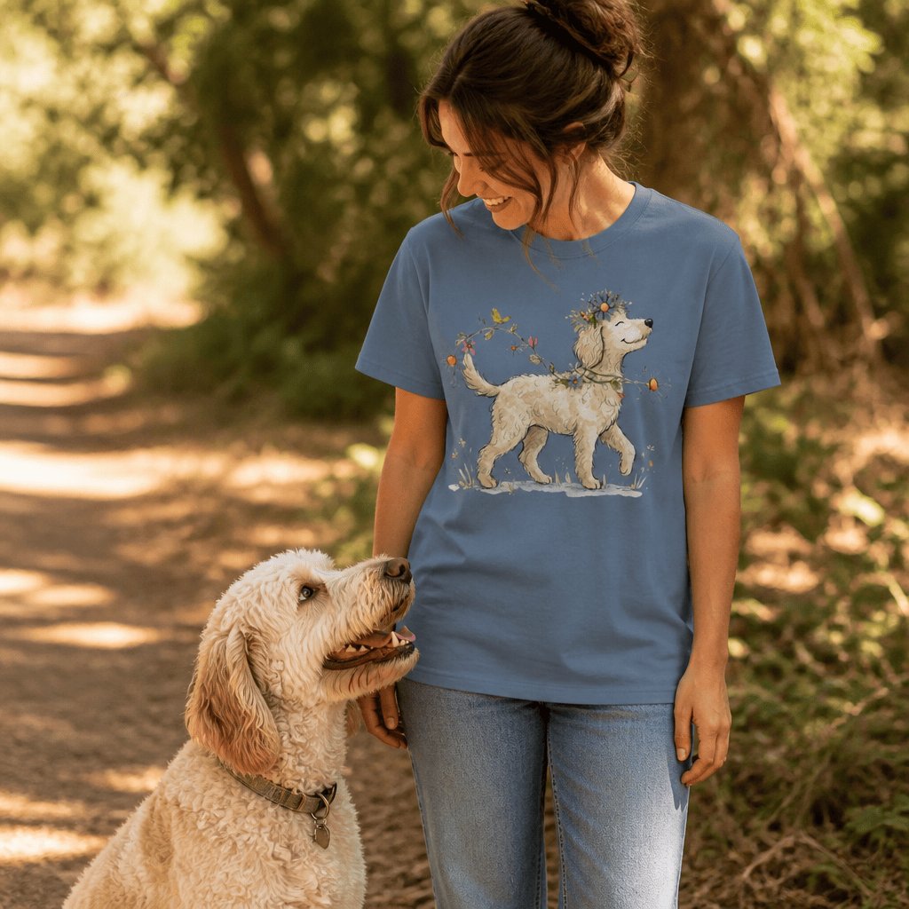 Prancing Cream Doodle Signature T-Shirt in by Puppy Jo