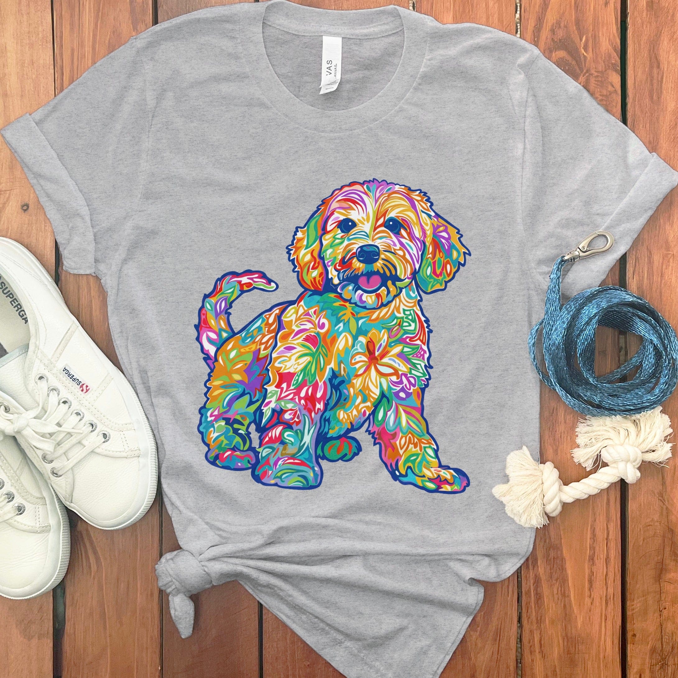 Preppy Doodle T-Shirt in Athletic Heather / S by Puppy Jo