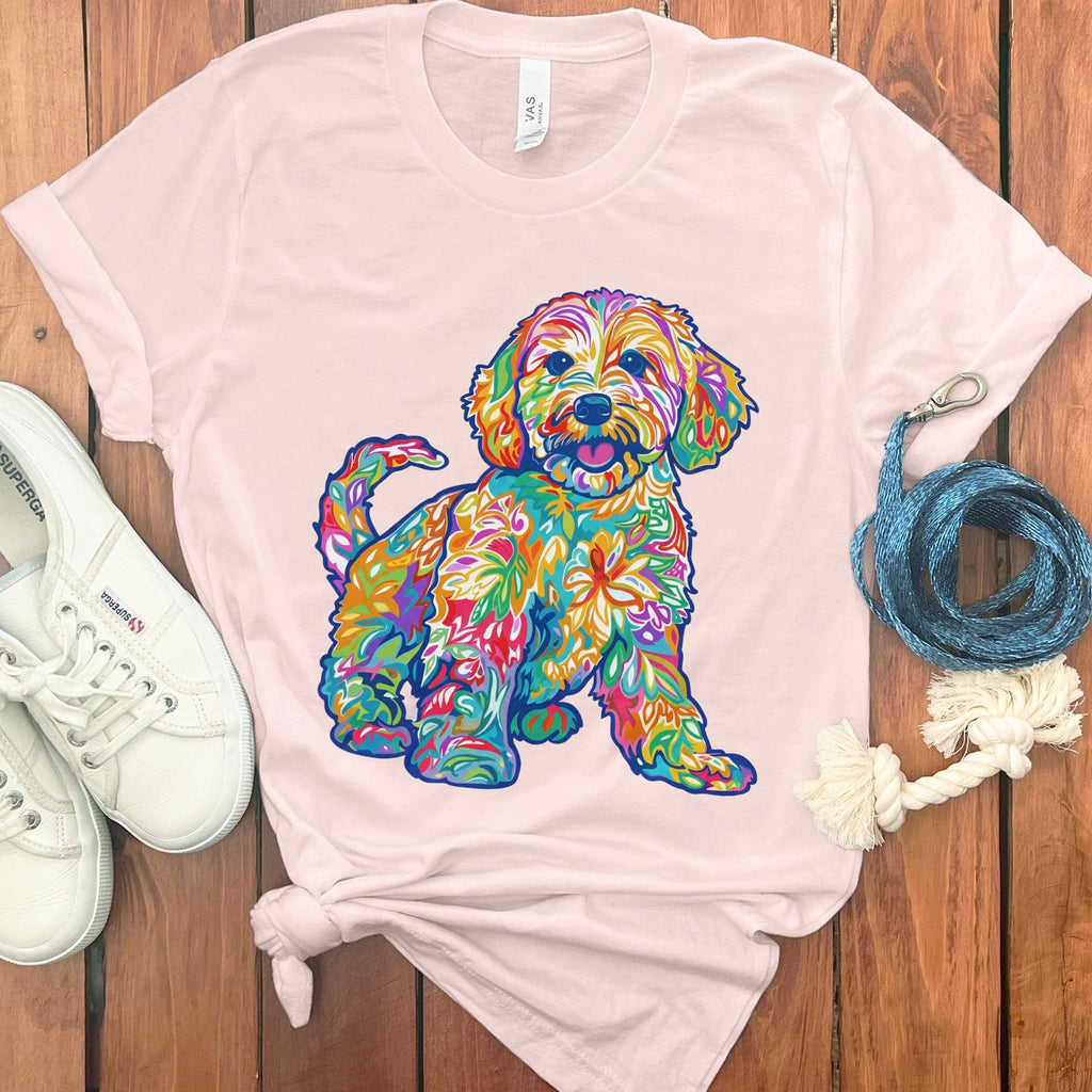 Preppy Doodle T-Shirt in Soft Pink / S by Puppy Jo