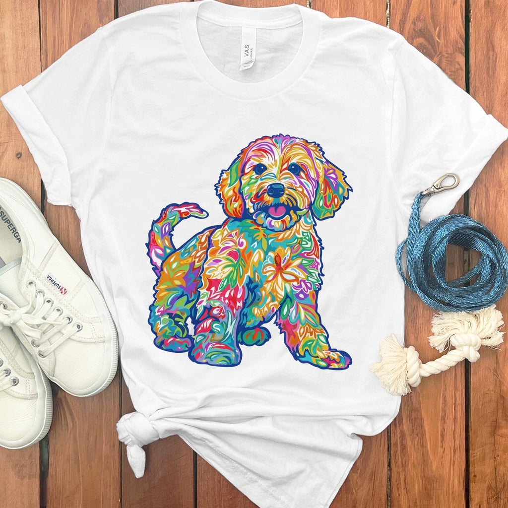Preppy Doodle T-Shirt in White / S by Puppy Jo
