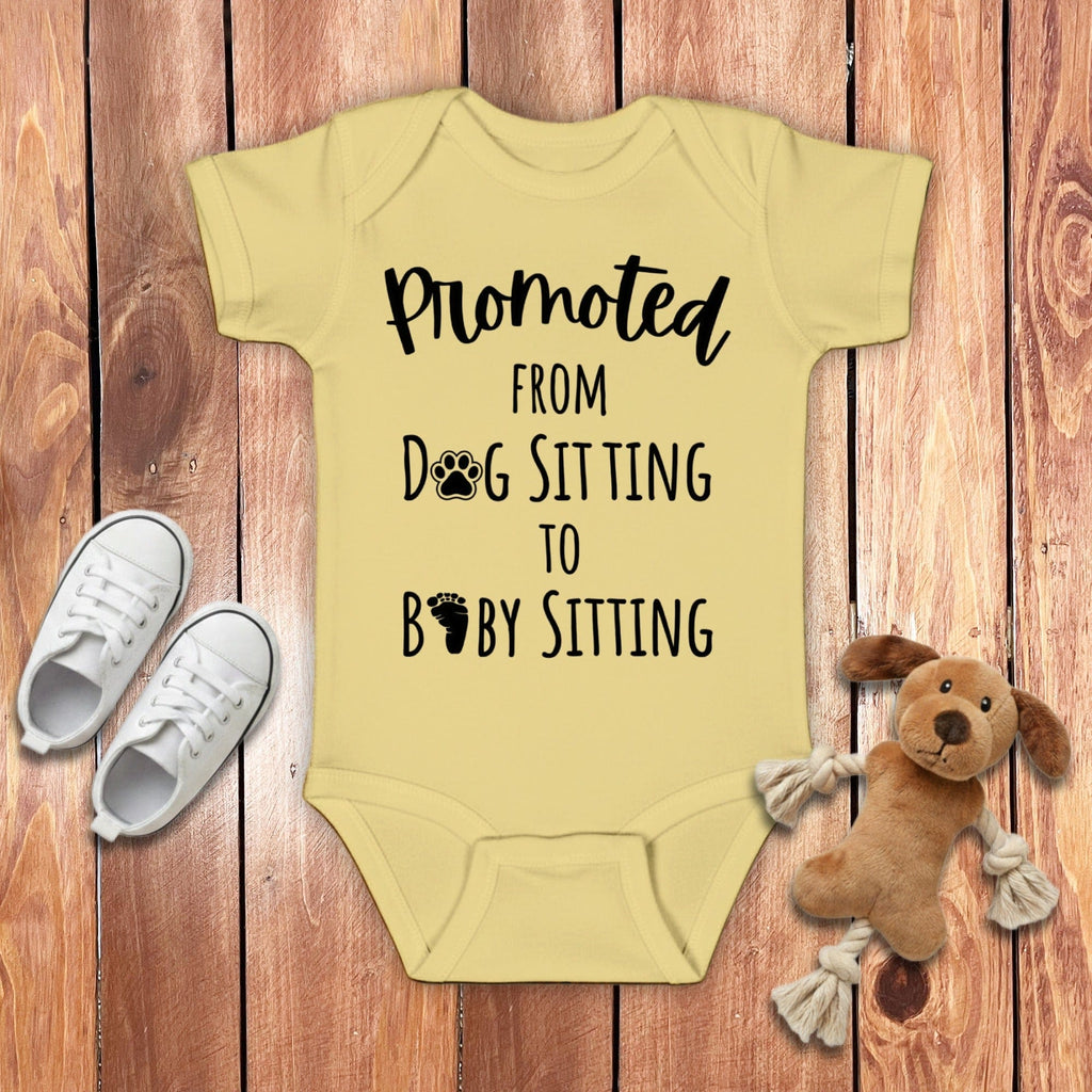 Promoted New Baby Bodysuit in Banana / 6M by Puppy Jo