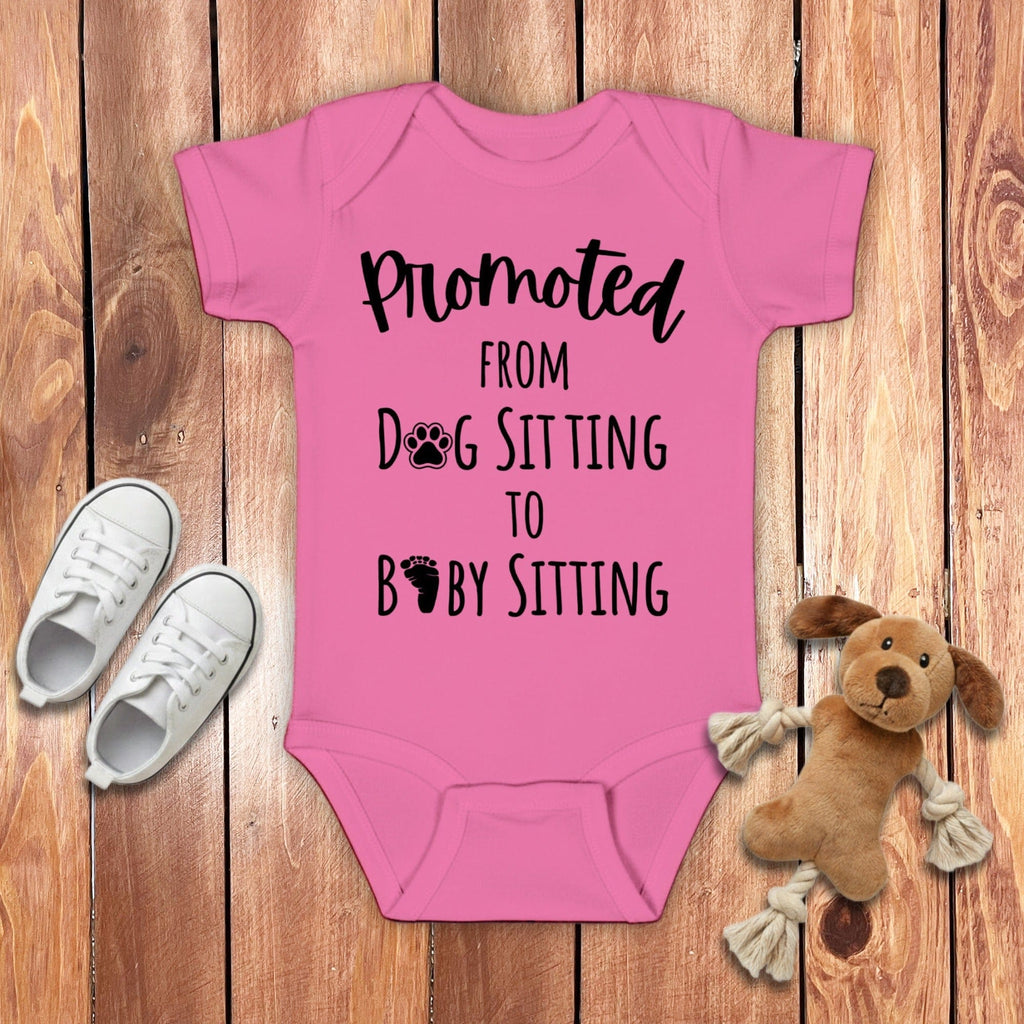 Promoted New Baby Bodysuit in Raspberry / 6M by Puppy Jo