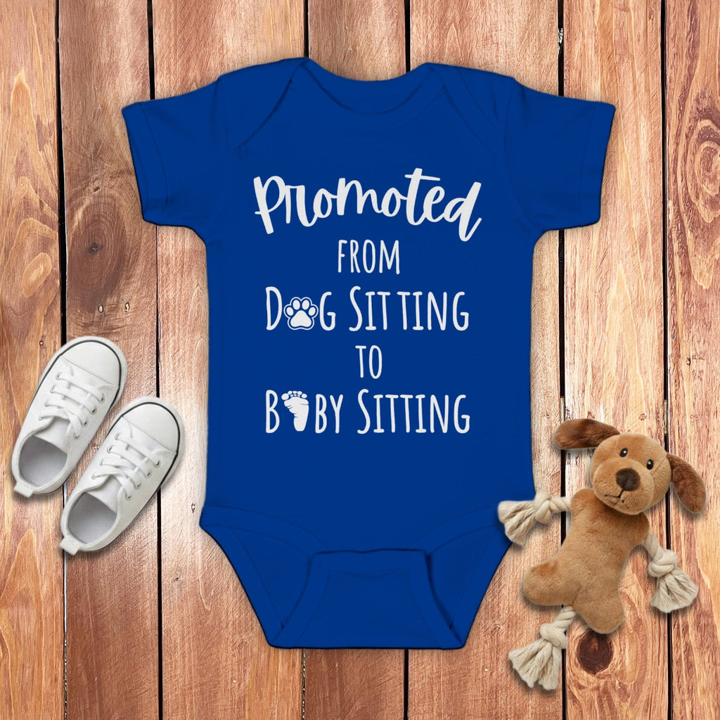 Promoted New Baby Bodysuit in Royal / 6M by Puppy Jo