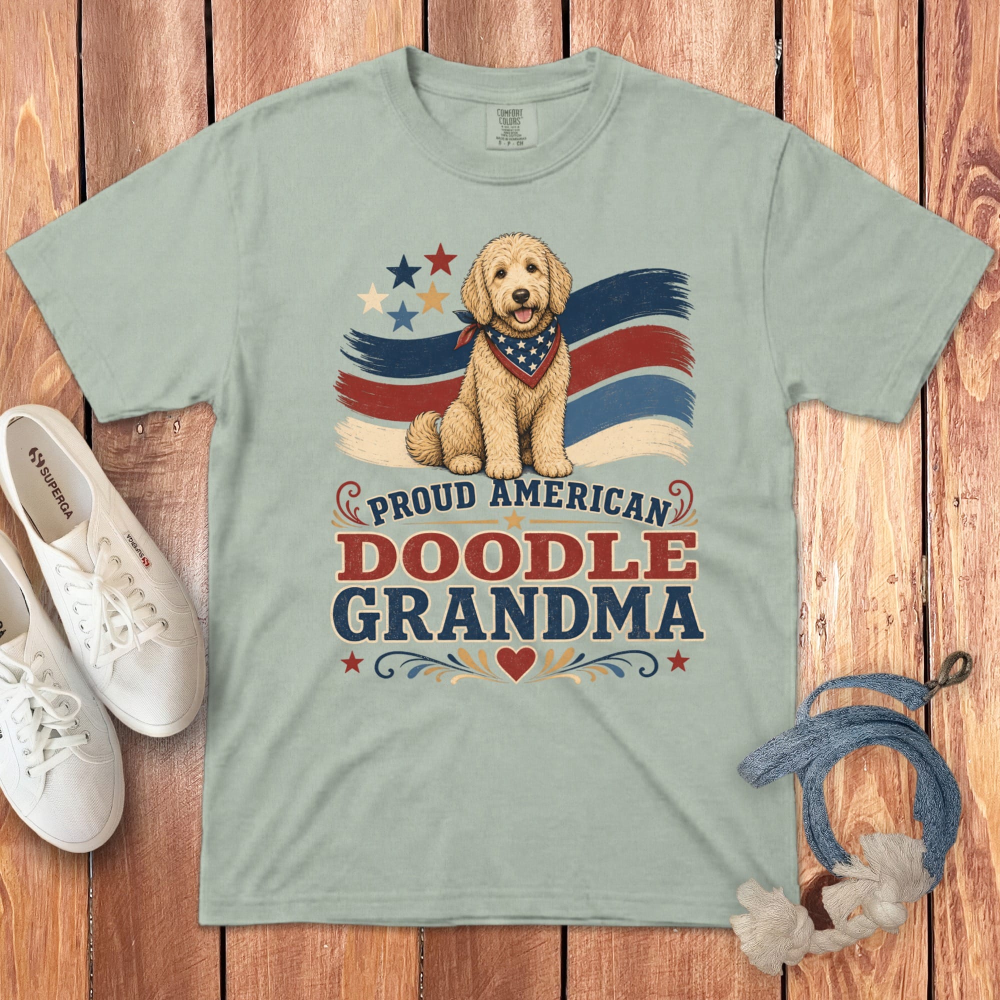 Proud Doodle Signature T-Shirt in Bay / M by Puppy Jo