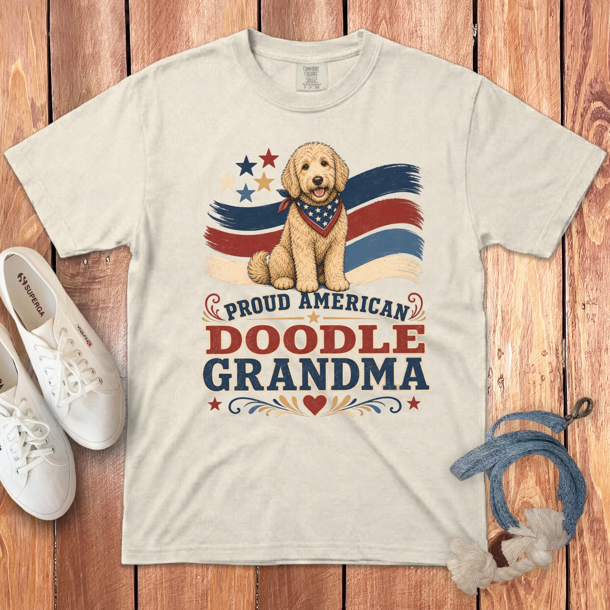Proud Doodle Signature T-Shirt in Ivory / M by Puppy Jo