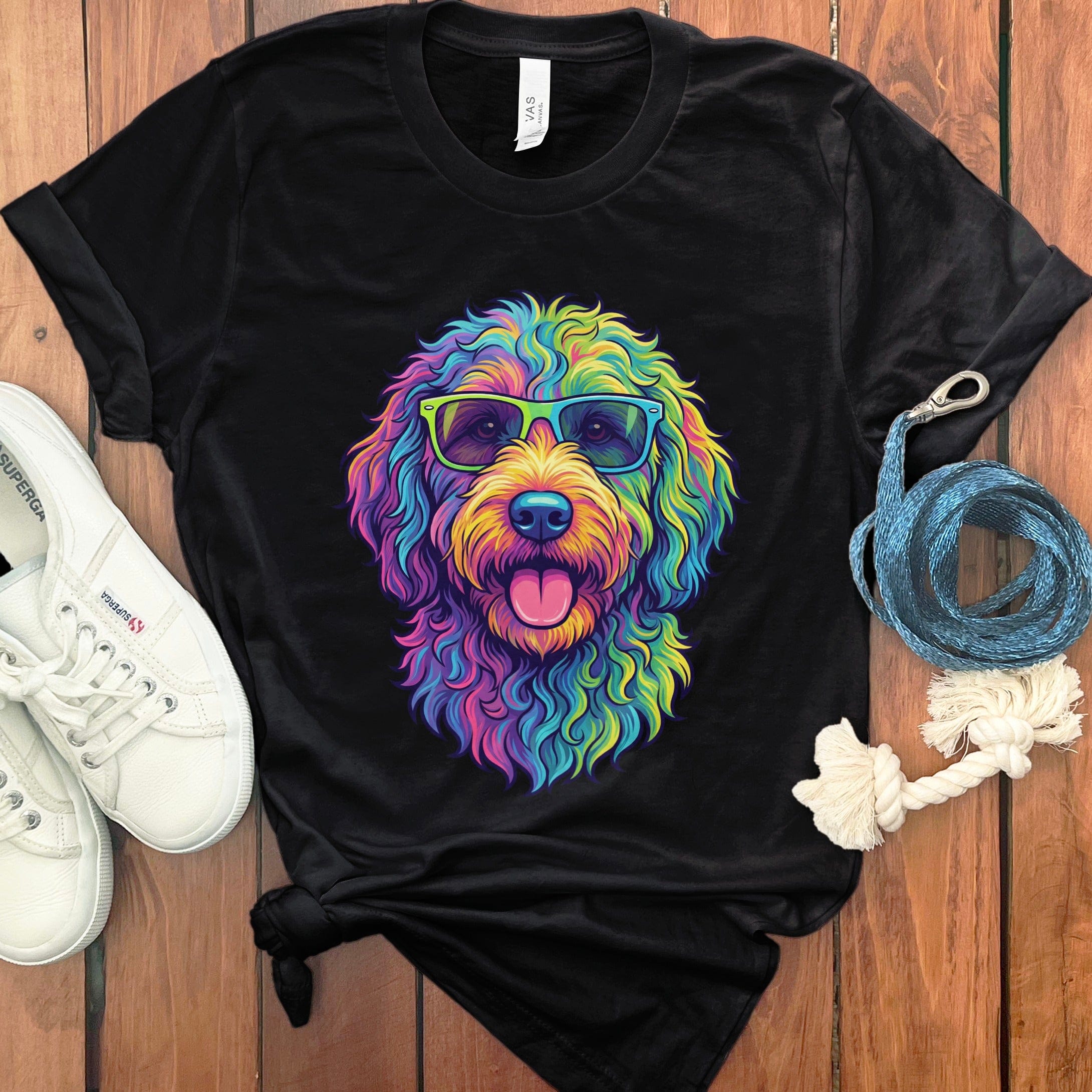 Psychedelic Cool Doodle T-Shirt in Black / S by Puppy Jo