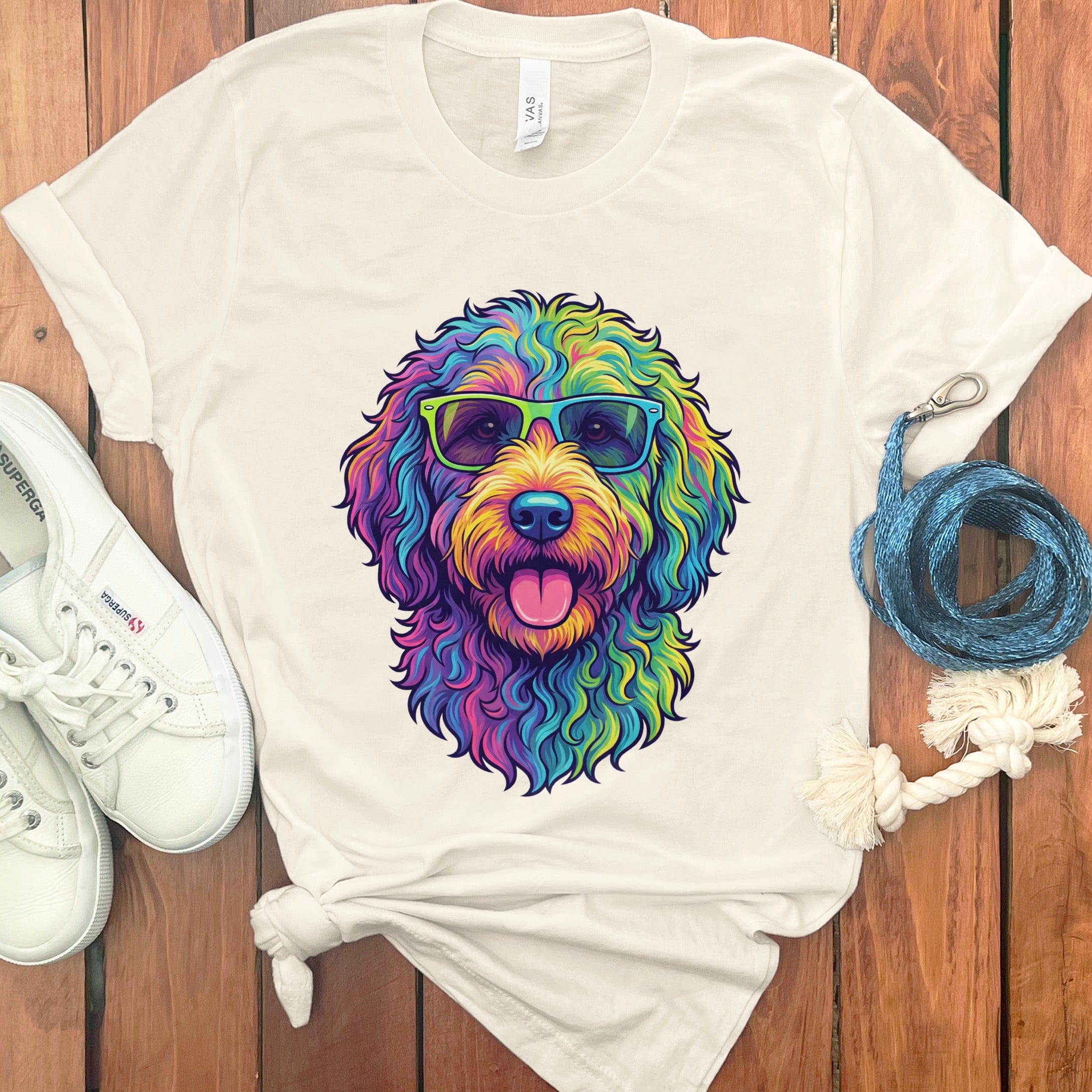 Psychedelic Cool Doodle T-Shirt in Natural / S by Puppy Jo