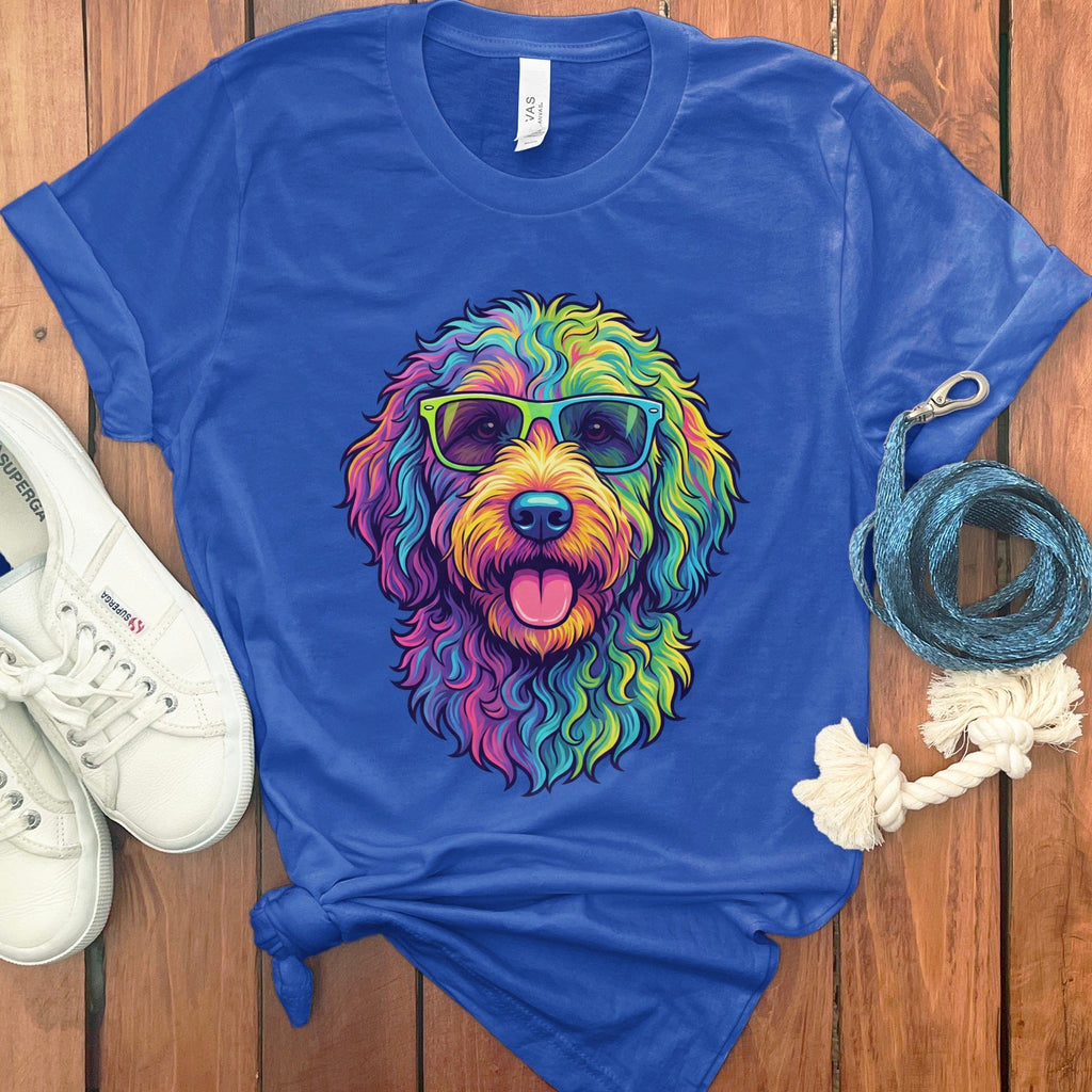 Psychedelic Cool Doodle T-Shirt in True Royal / S by Puppy Jo