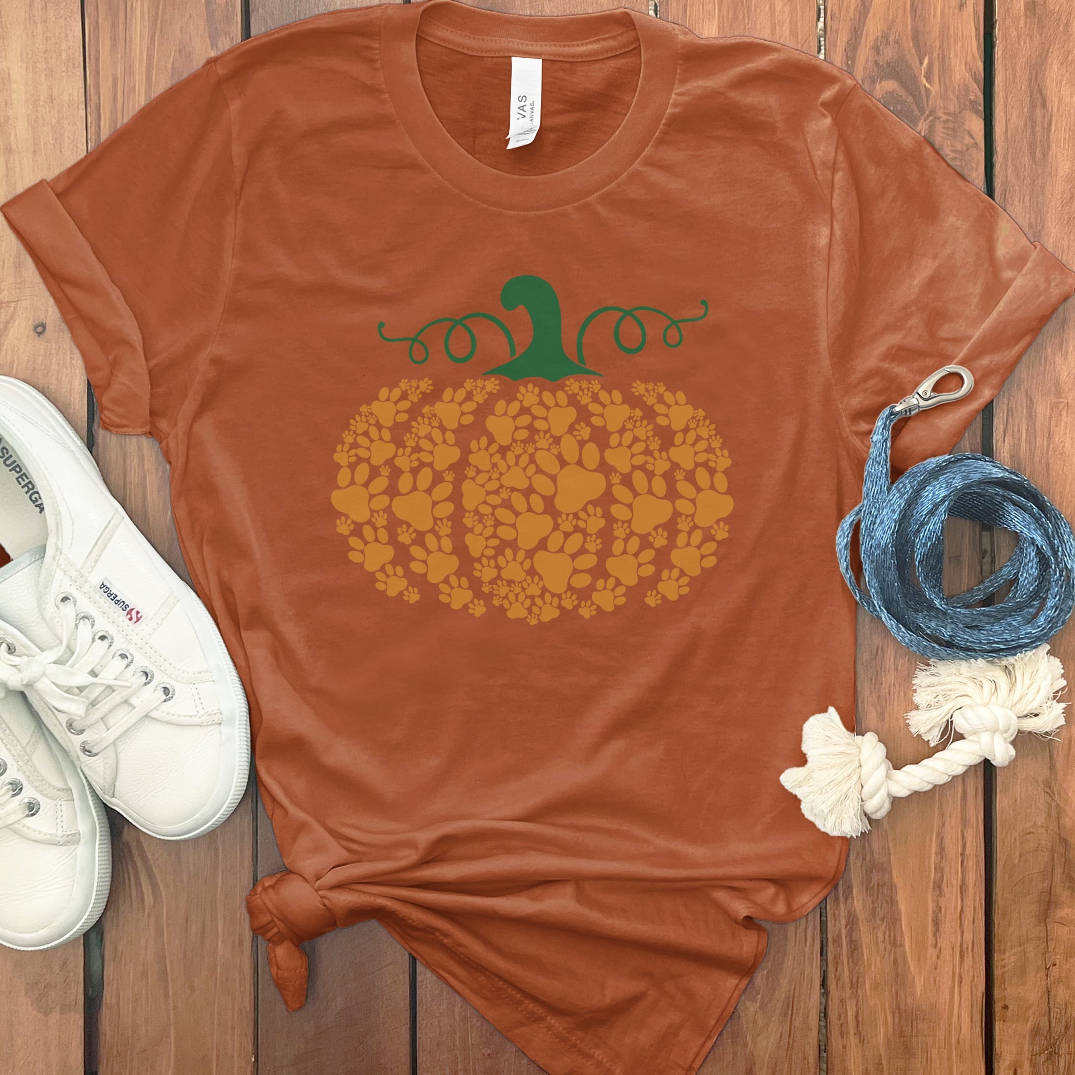 Pumpkin Dog Lover T-Shirt in Autumn / S by Puppy Jo