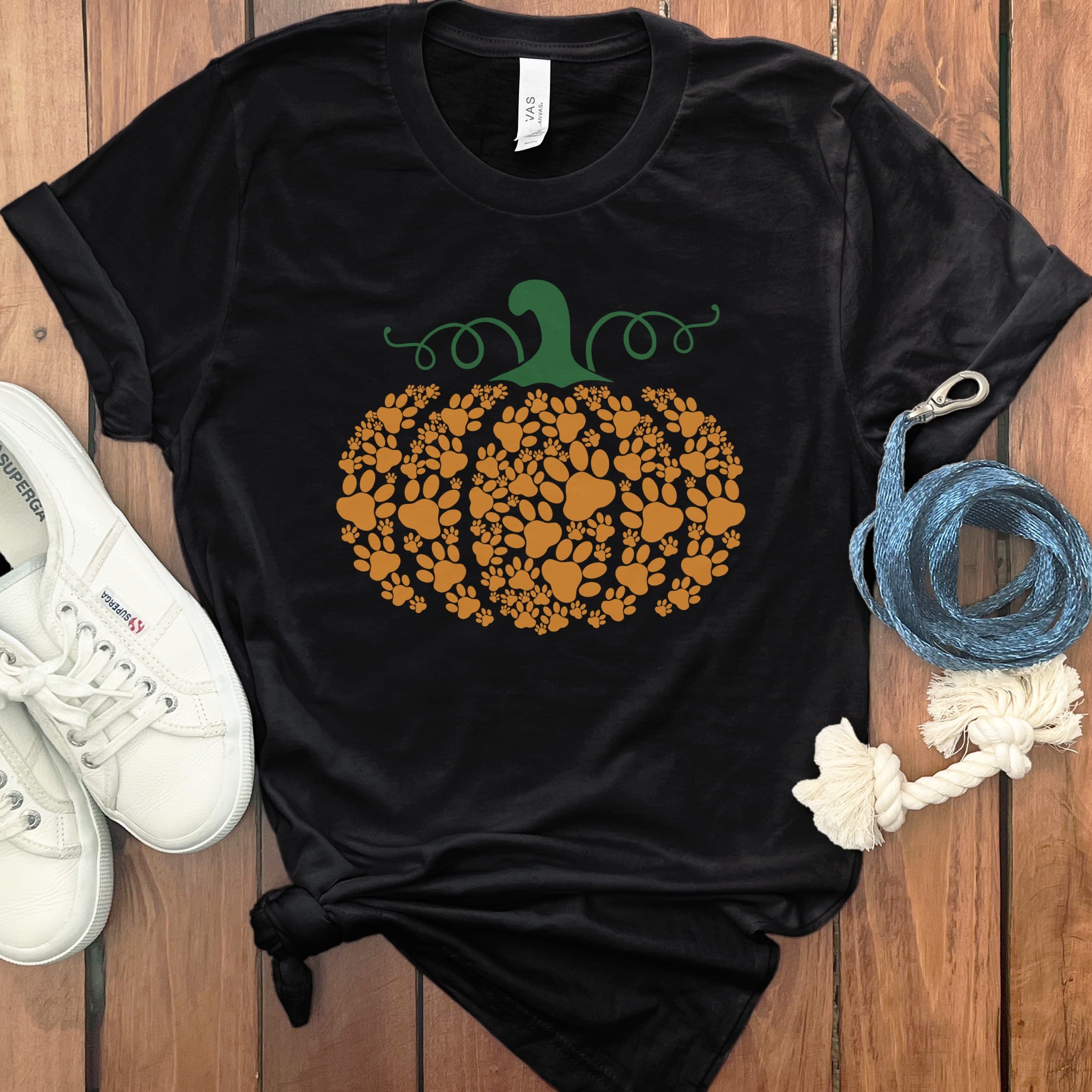 Pumpkin Dog Lover T-Shirt in Black / S by Puppy Jo