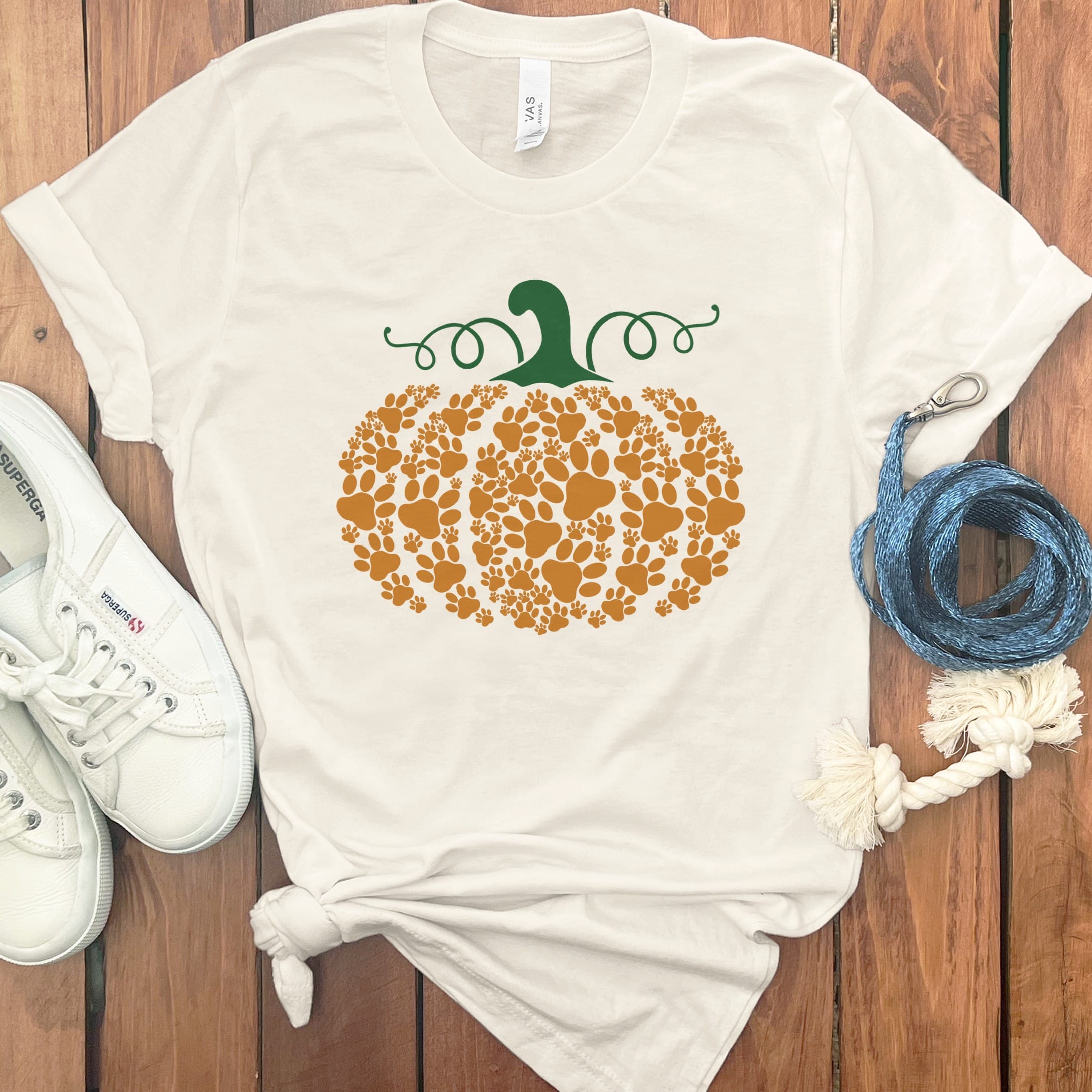 Pumpkin Dog Lover T-Shirt in Natural / S by Puppy Jo
