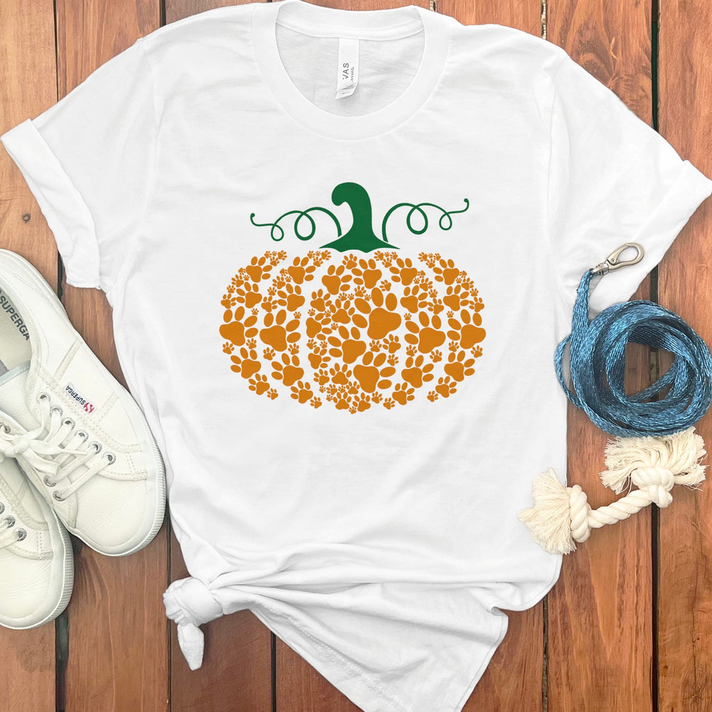 Pumpkin Dog Lover T-Shirt in White / S by Puppy Jo