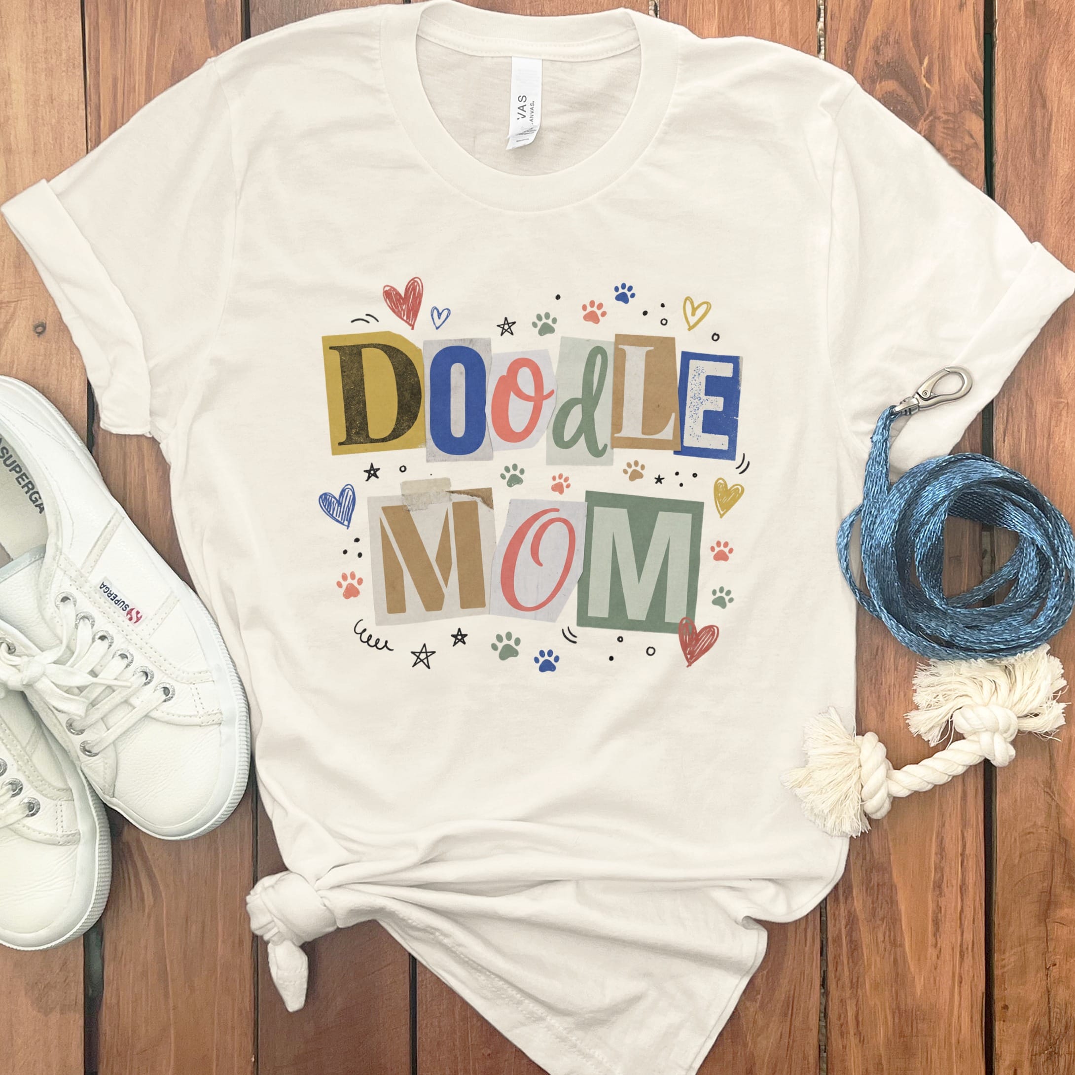 Ransom Doodle Mom T-Shirt in Natural / S by Puppy Jo