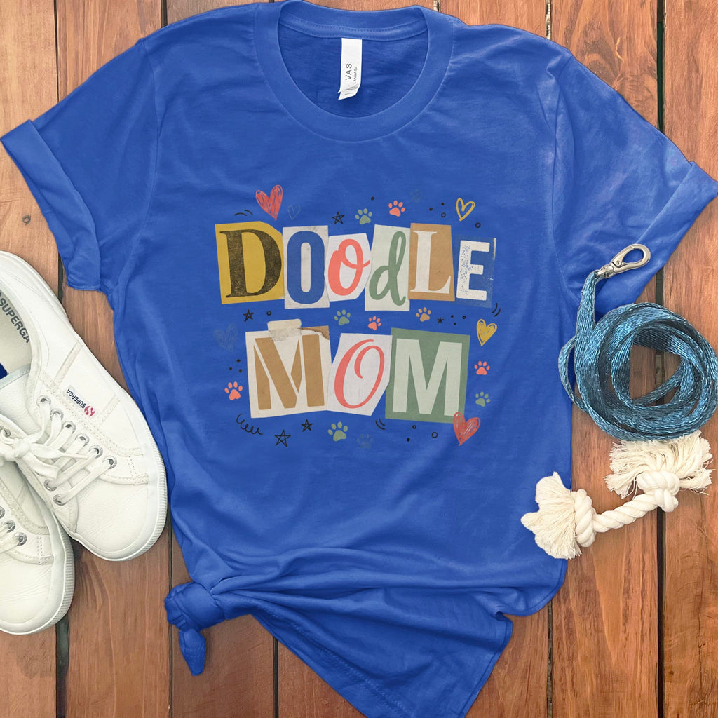 Ransom Doodle Mom T-Shirt in True Royal / S by Puppy Jo