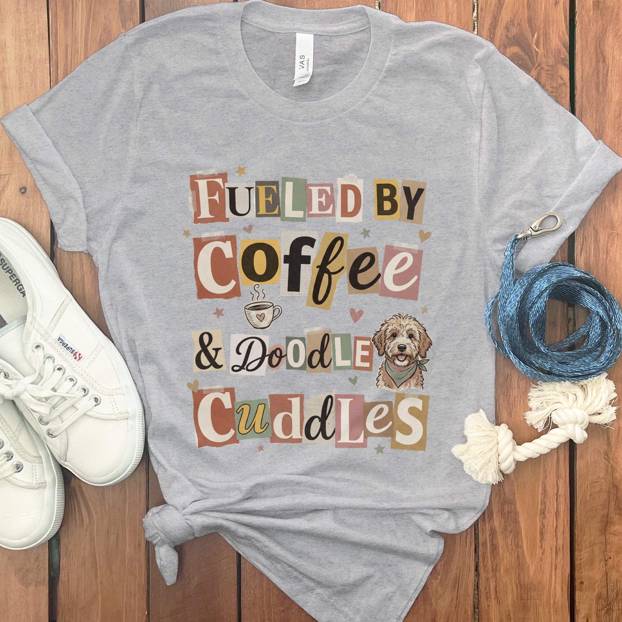 Ransom Fueled Doodle T-Shirt in Athletic Heather / S by Puppy Jo