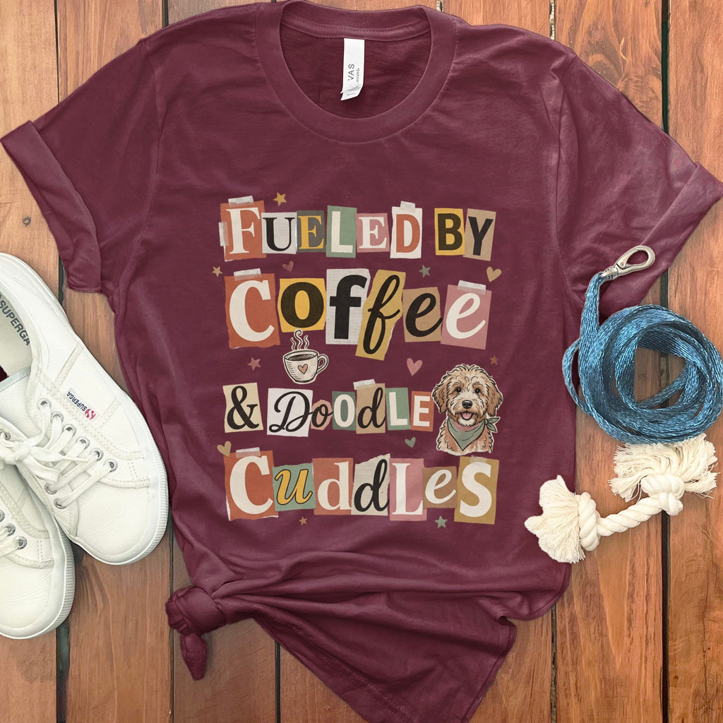Ransom Fueled Doodle T-Shirt in Maroon / S by Puppy Jo