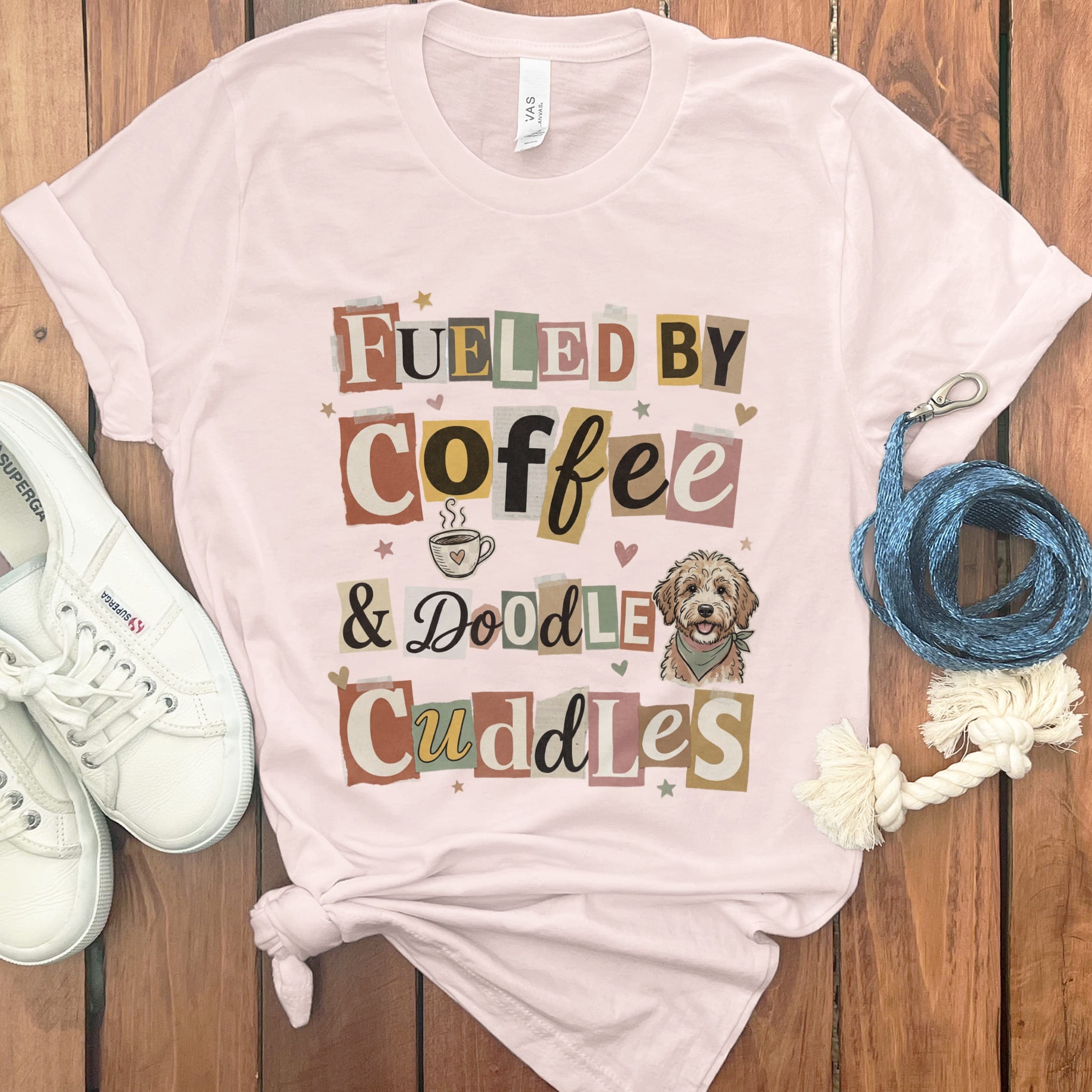 Ransom Fueled Doodle T-Shirt in Soft Pink / S by Puppy Jo